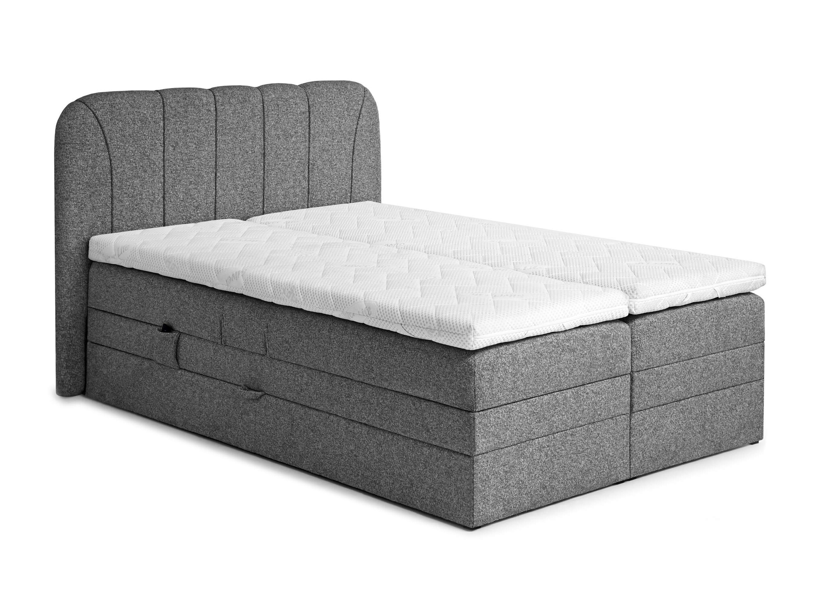 Continental bed Norman 127 (Dark grey)