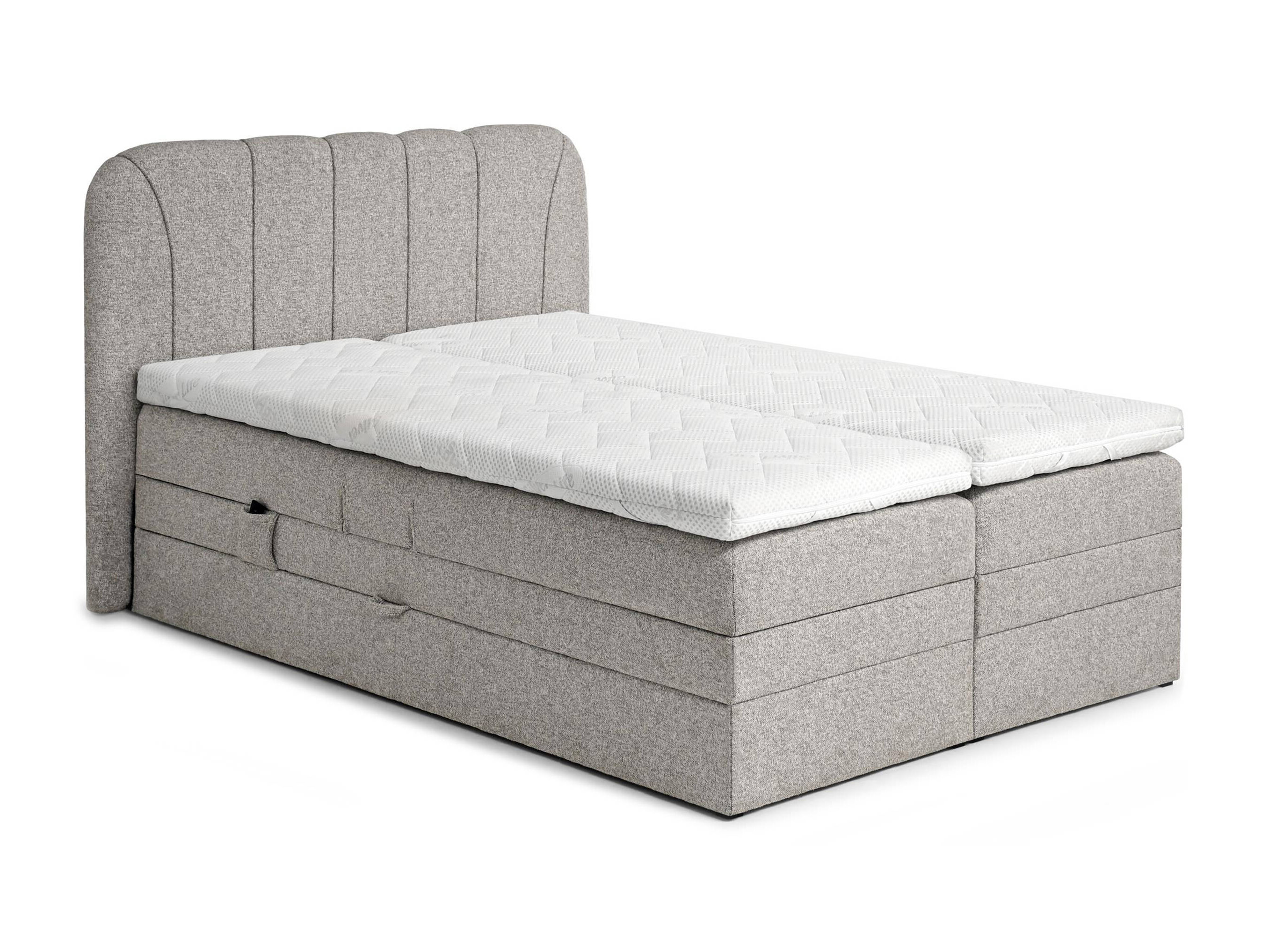 Continental bed Norman 127 (Grey brown)
