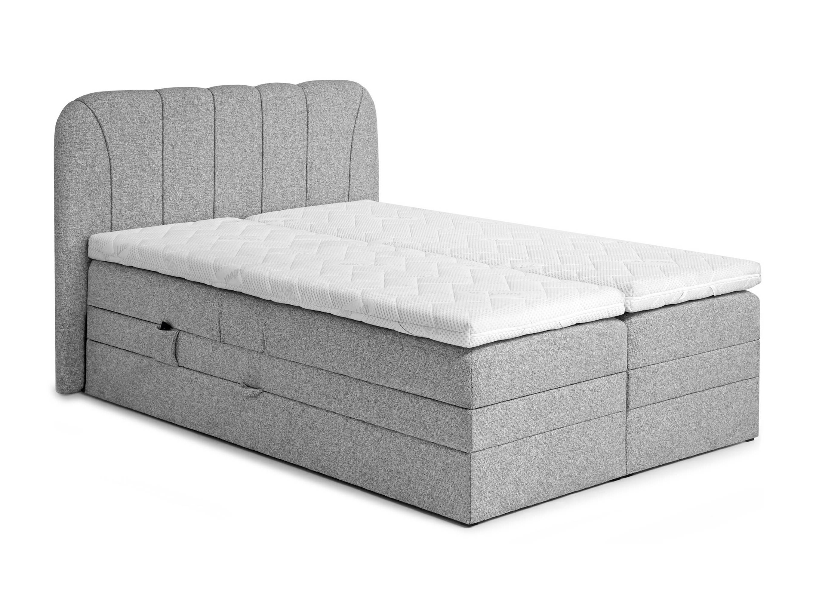 Continental bed Norman 127 (Grey)