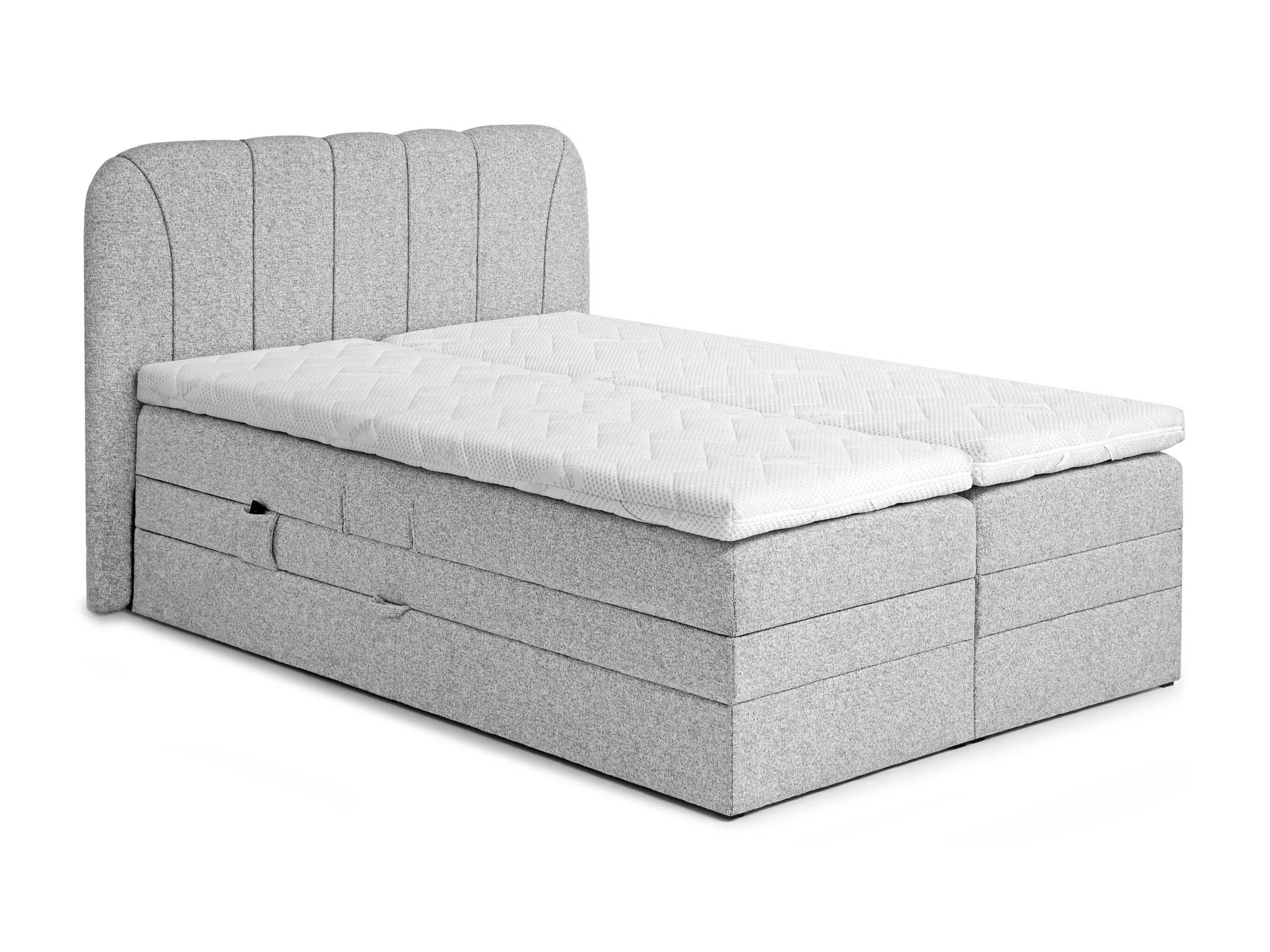 Continental bed Norman 127 (Light grey)