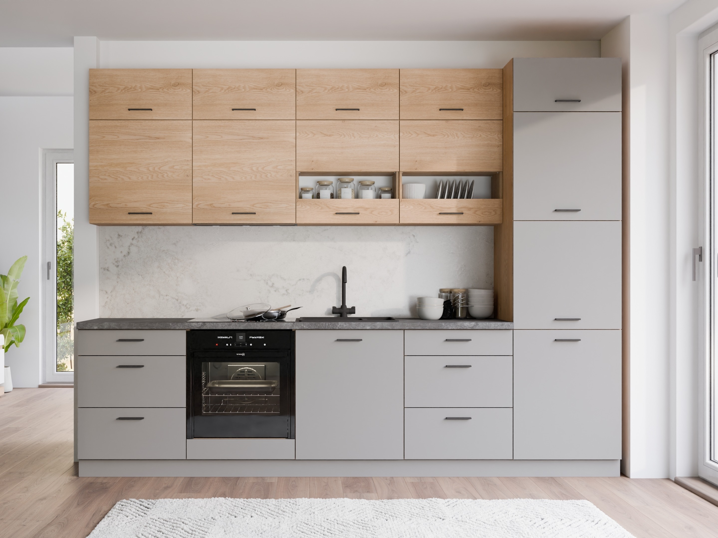 Modular sink cabinet with doors Ati Grey Artisan 103