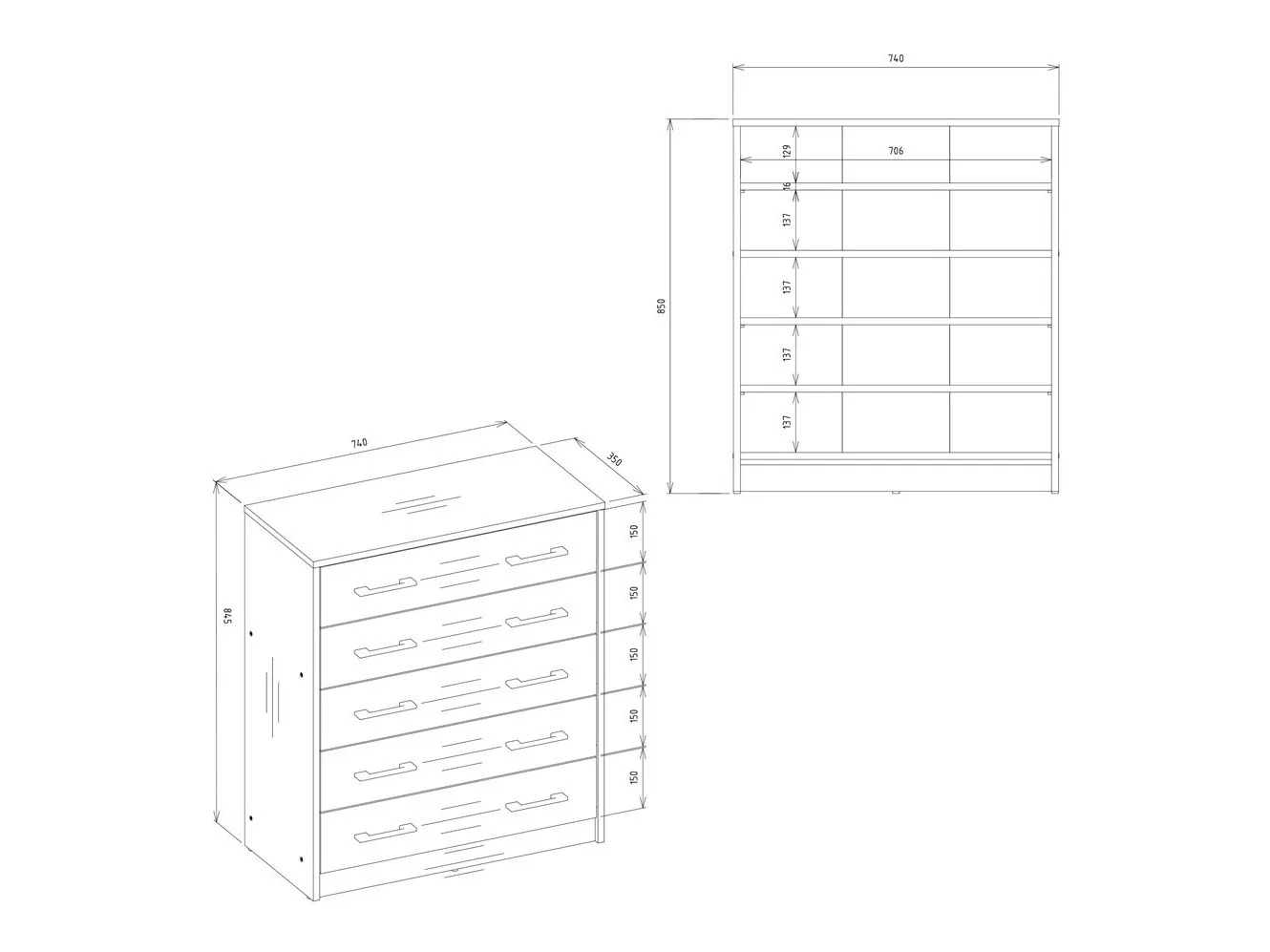 Shoe cabinet Mandeville 372 (Cashmere)