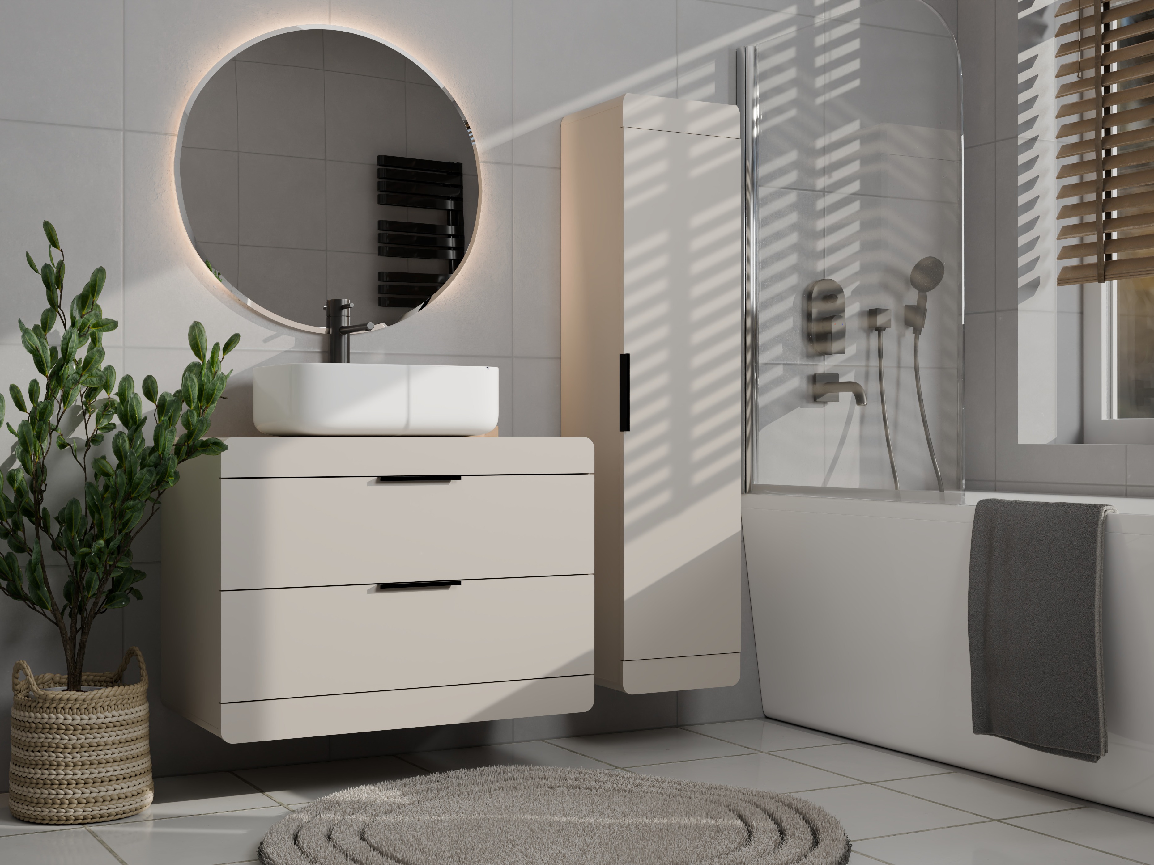 Wall-mounted bathroom cabinet Mandeville 390