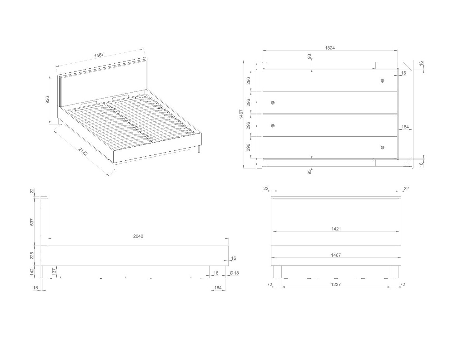 Bed Sermavi 140