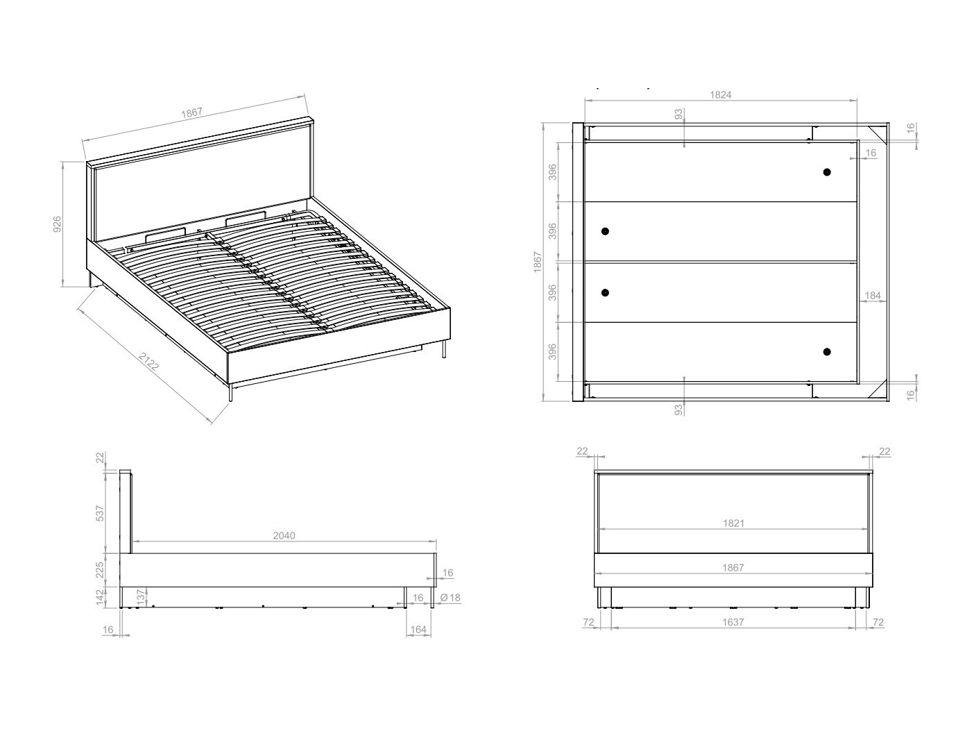 Bed Sermavi 140