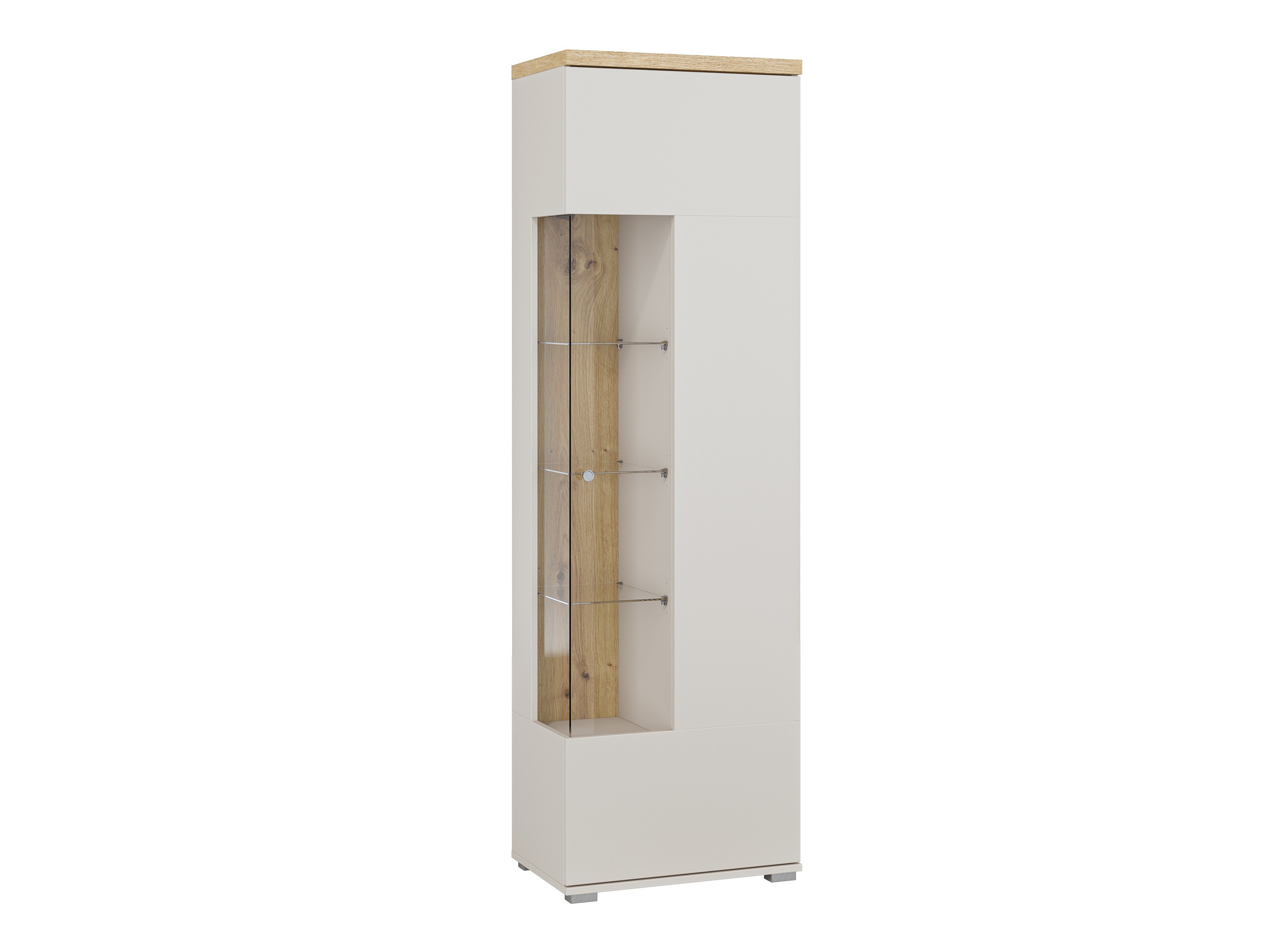 Bookcase Virvele 102 (Cashmere + Light oak)