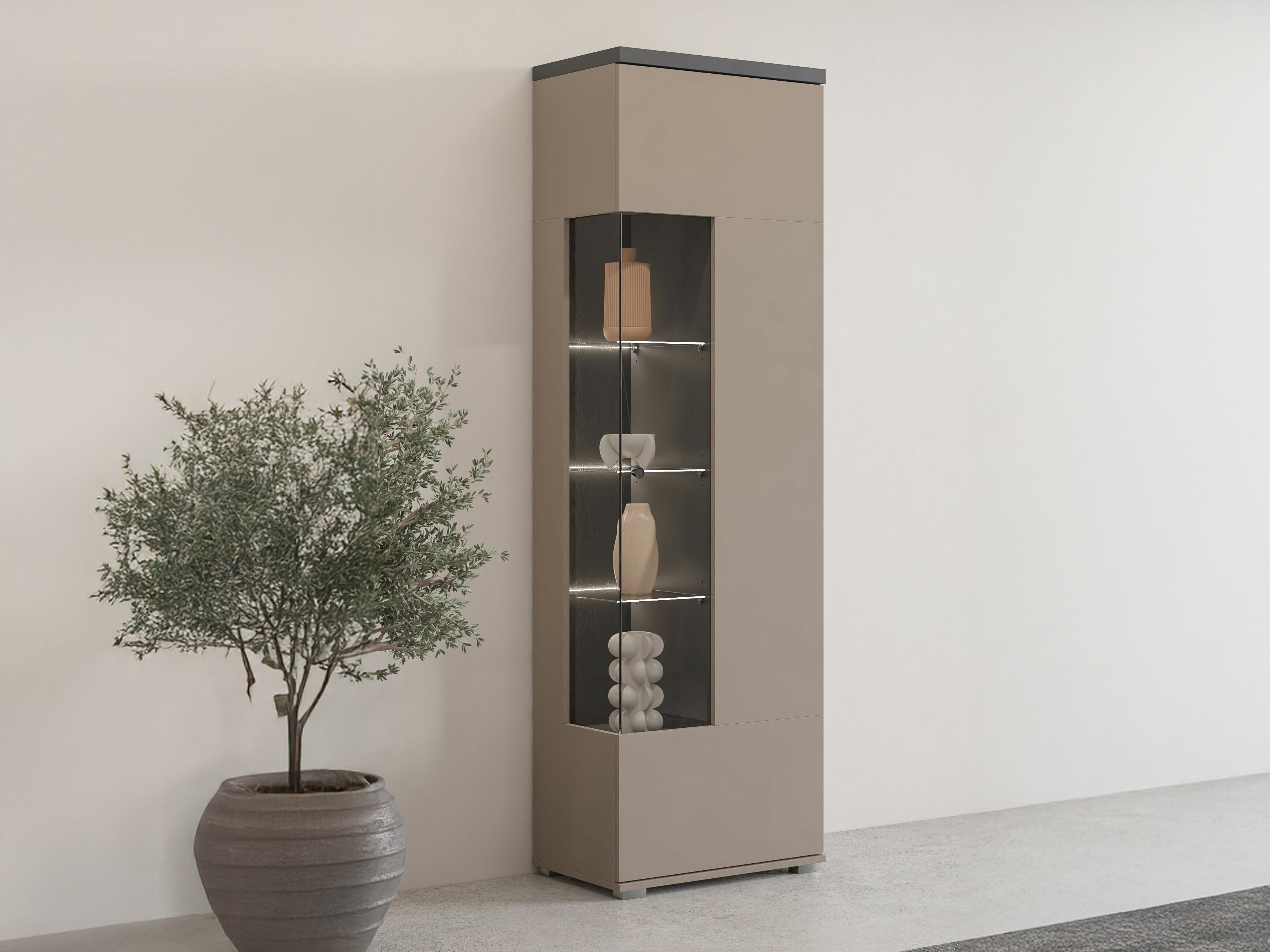 Bookcase Virvele 102 (Congo + Anthracite)