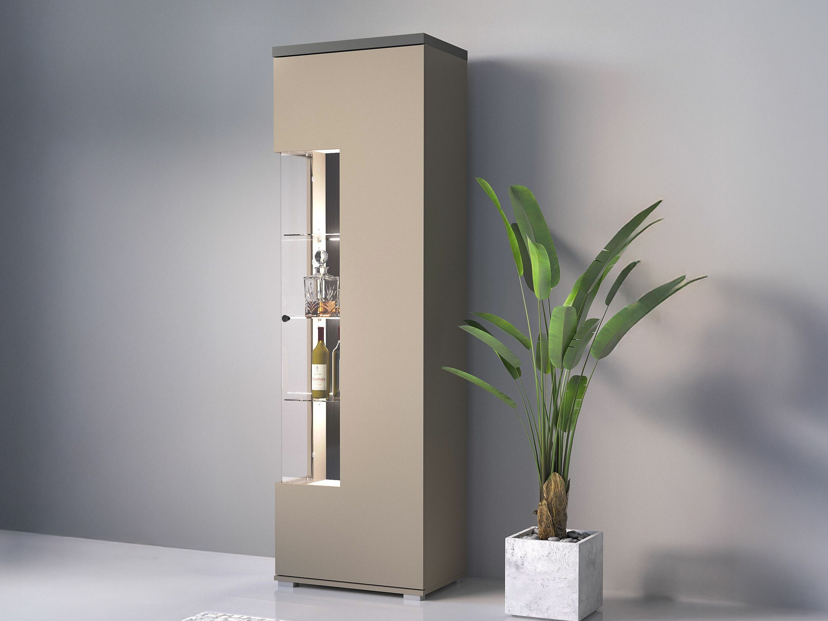 Bookcase Virvele 102 (Congo + Anthracite)