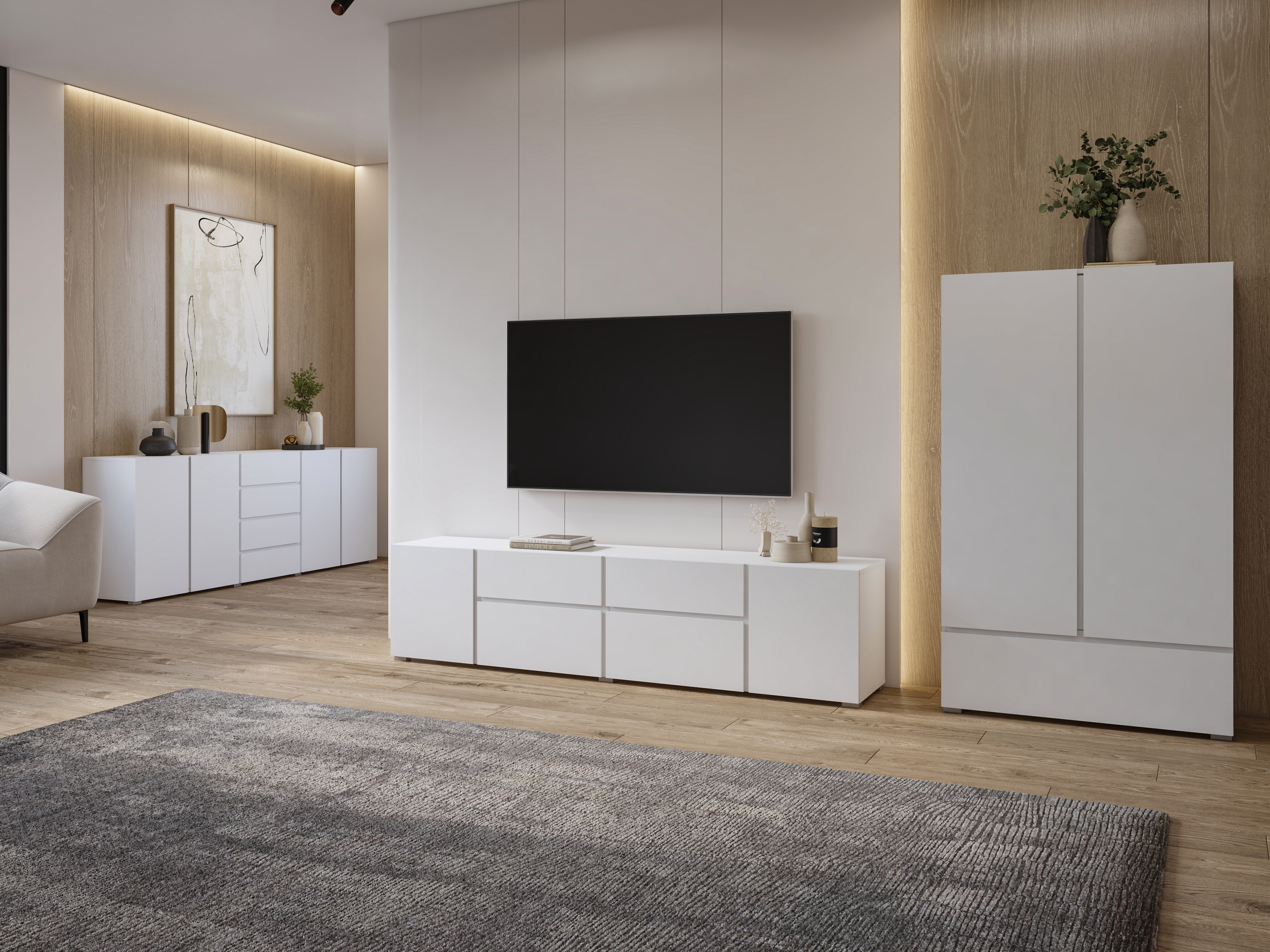 Chest of drawers Elbleve 105 (White)