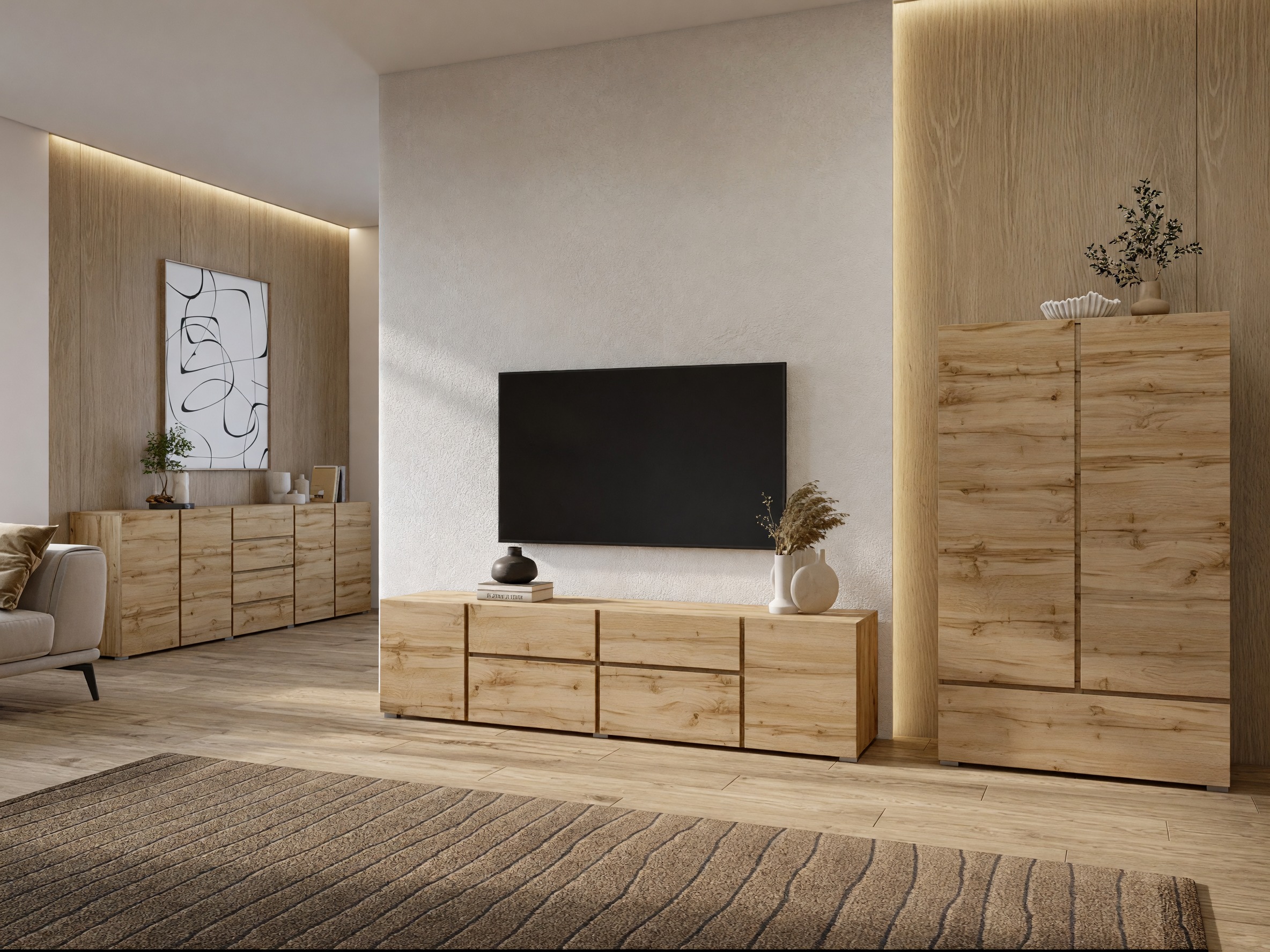 Chest of drawers Elbleve 105 (Wotan Oak)