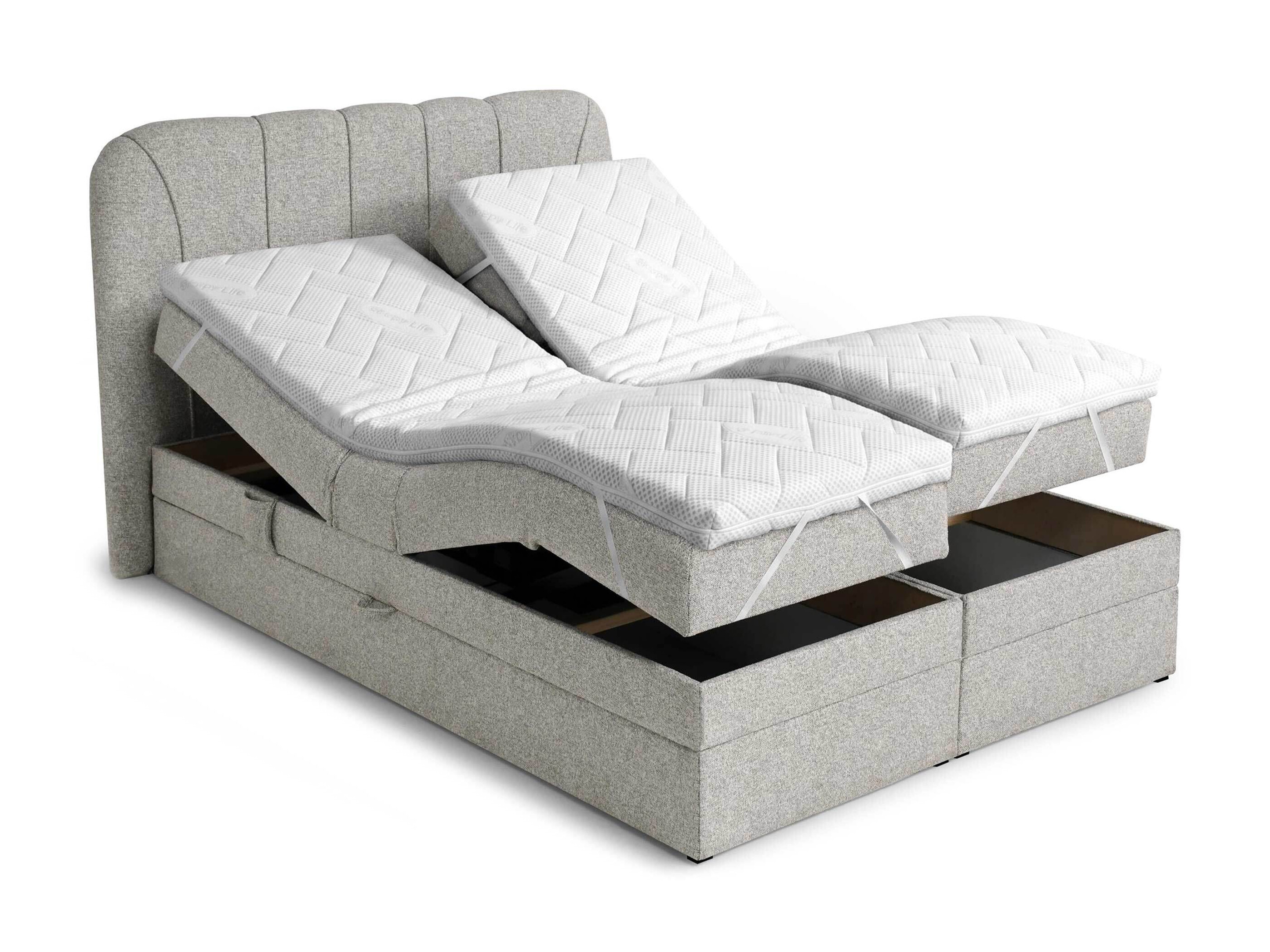 Continental bed Norman 127 (Light grey)