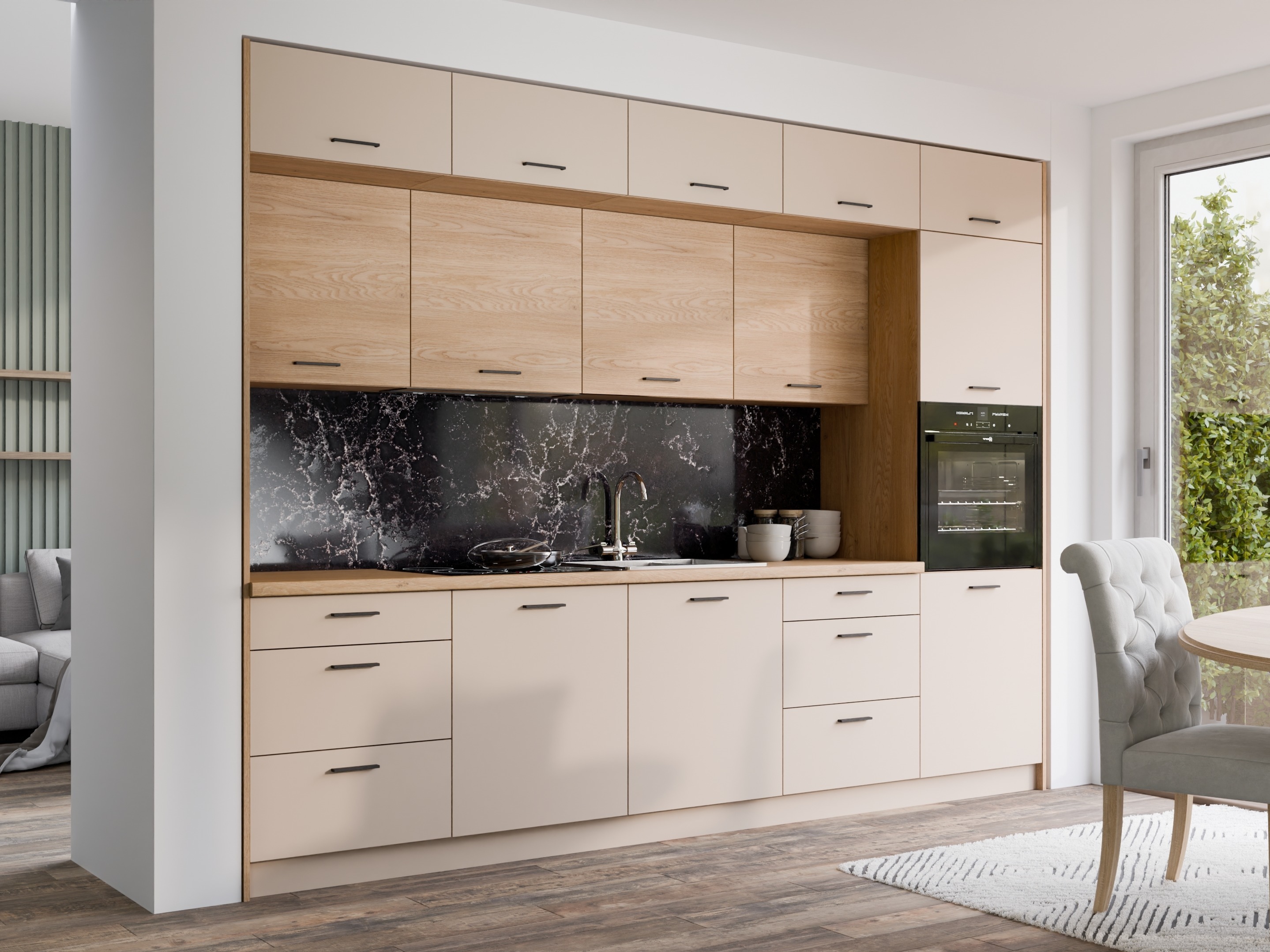 Modular cabinet with doors Ati Cashmere 141