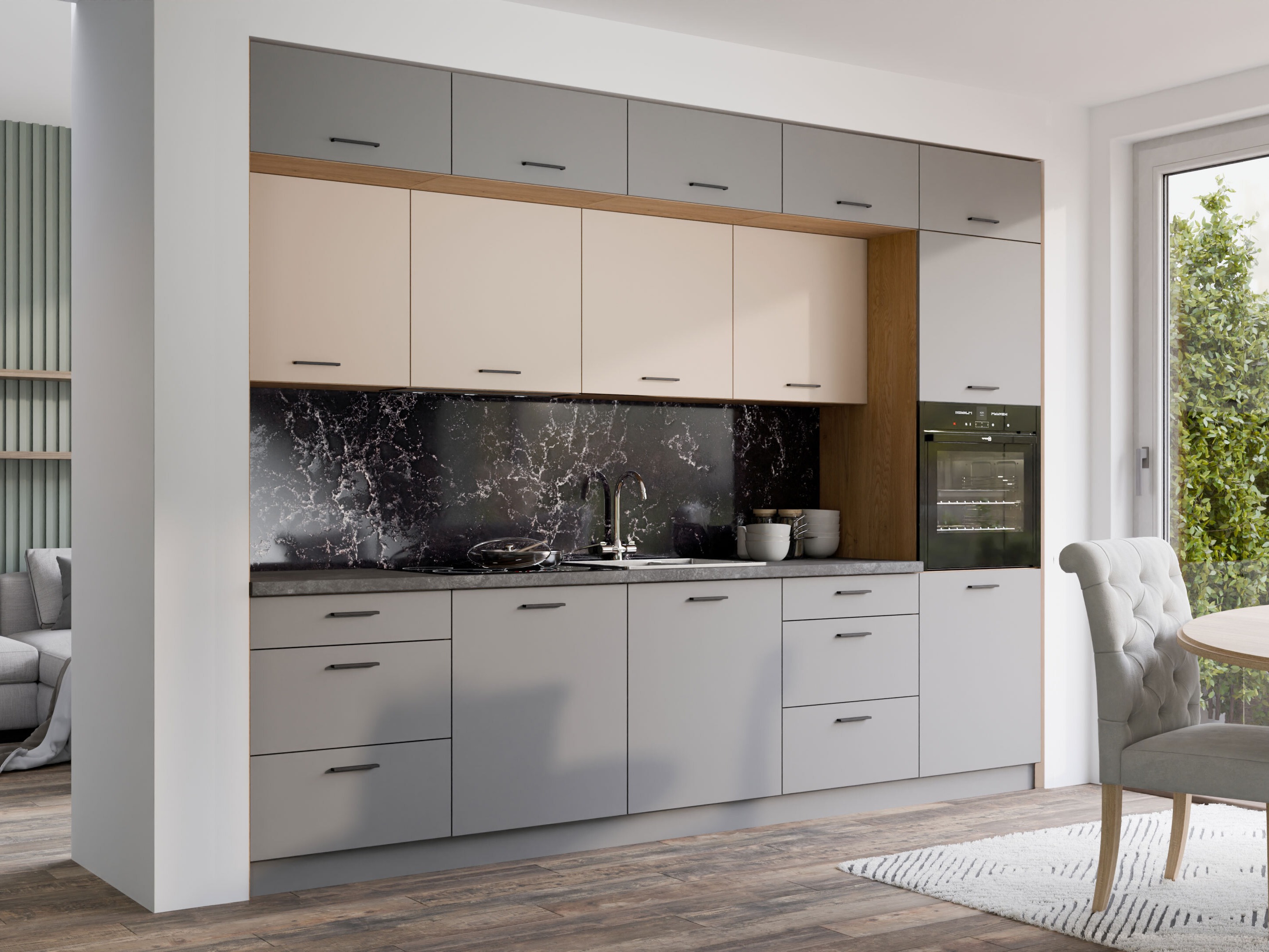 Modular kitchen set Ati Cashmere Grey 100