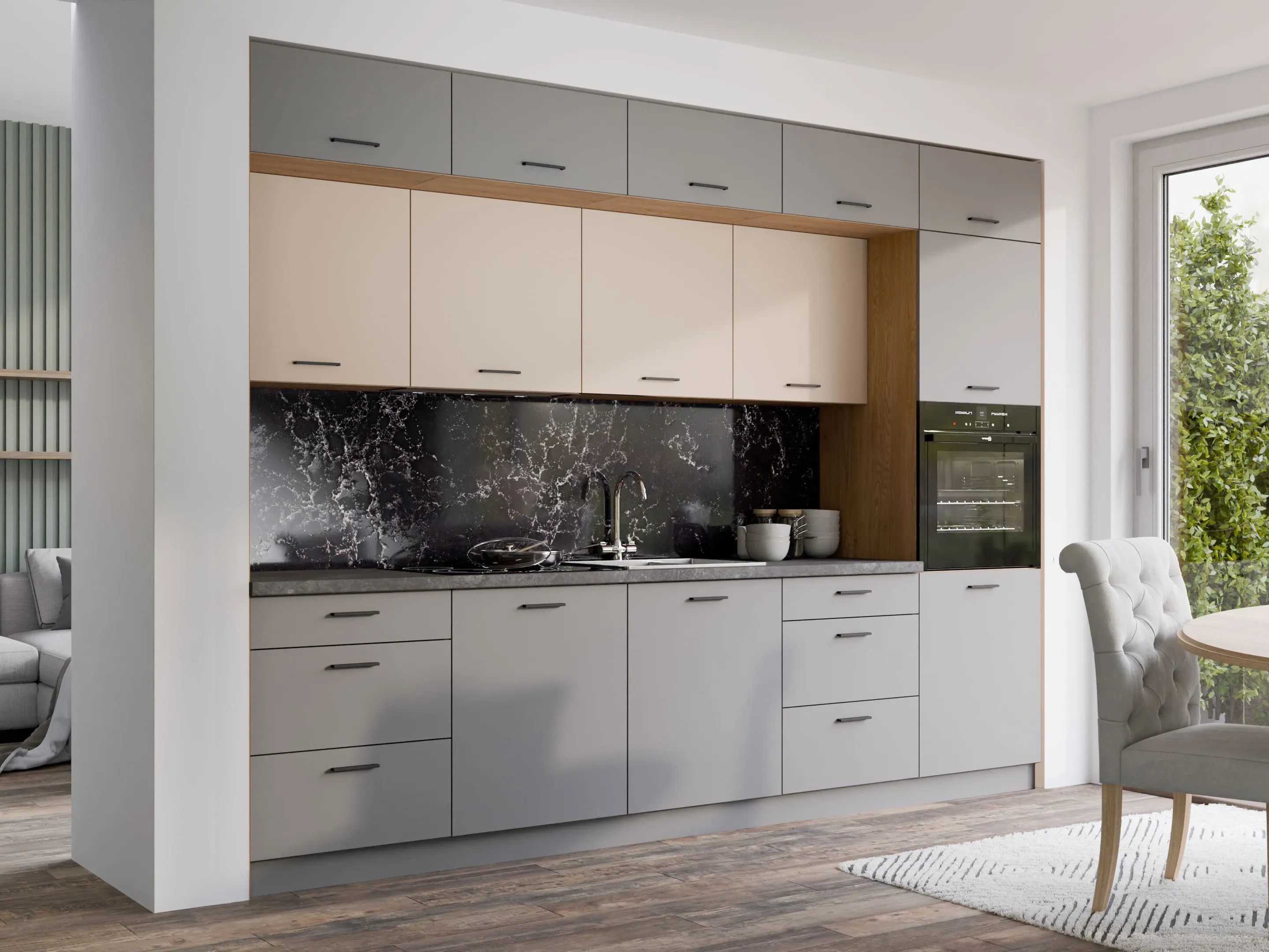 Modular kitchen set Ati Cashmere Grey 100