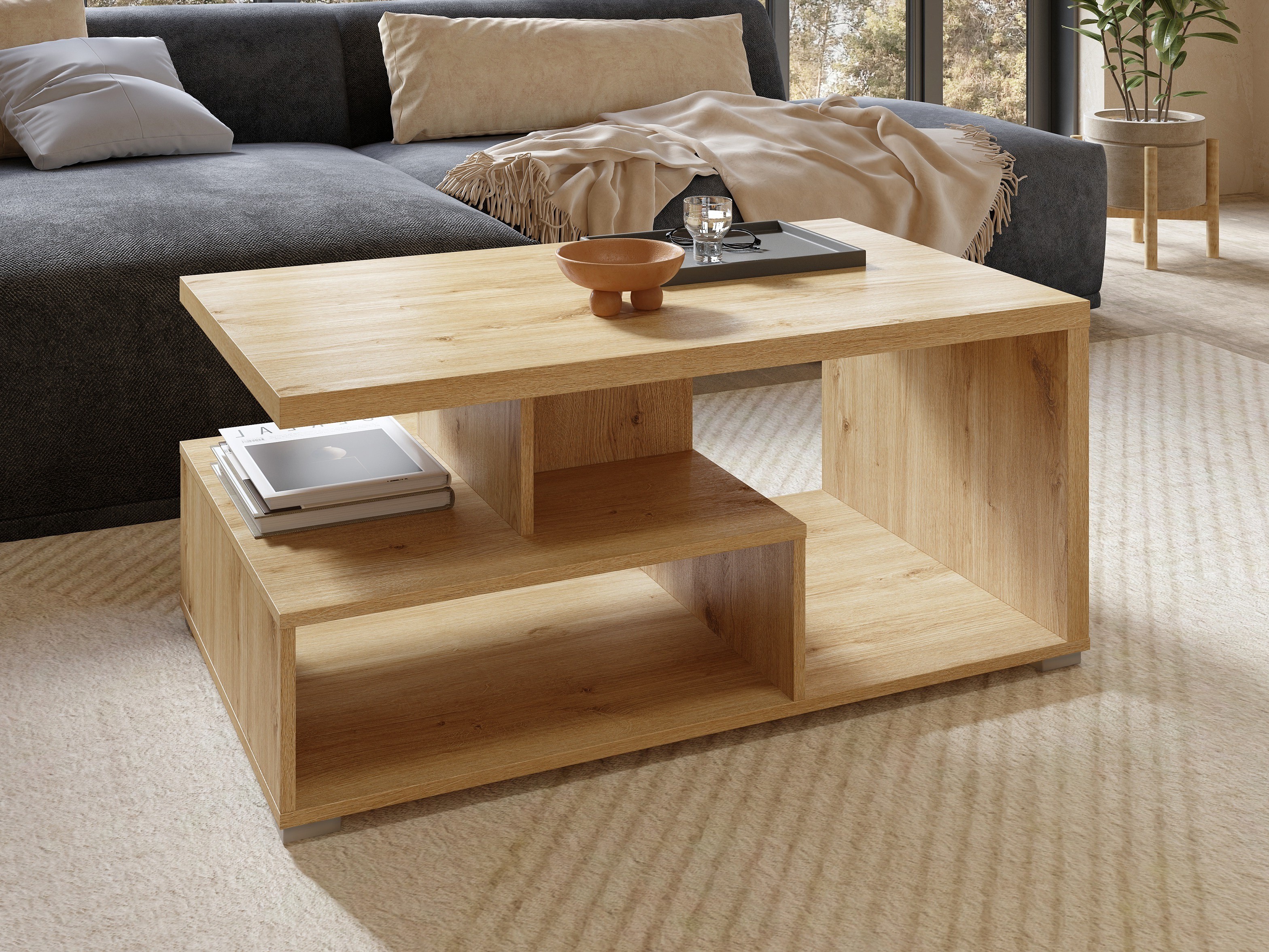 Coffee table Virvele 108 (Light oak)