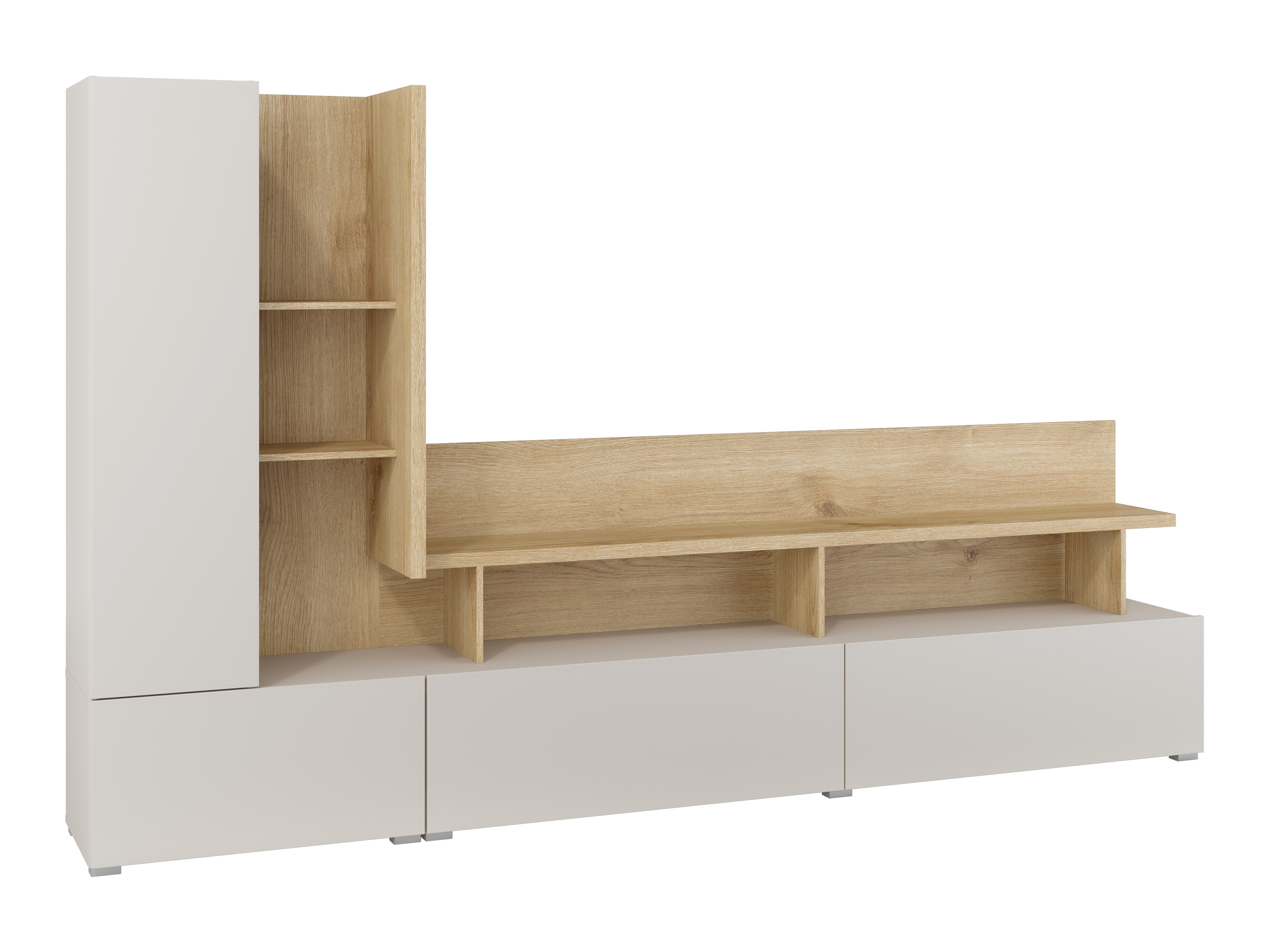 Living room set Virvele 101 (Cashmere + Light oak)
