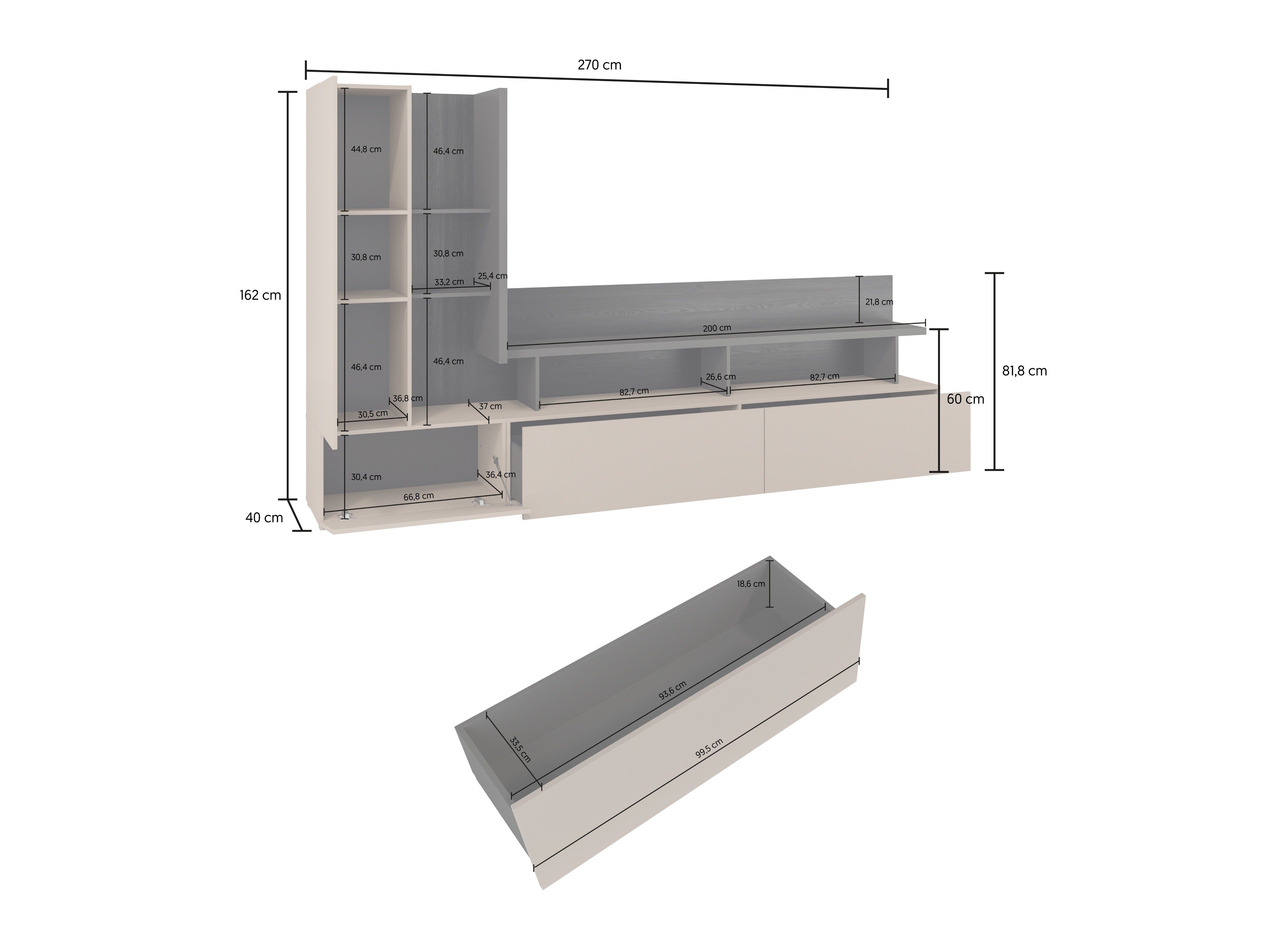 Living room set Virvele 103 (Congo + Anthracite)