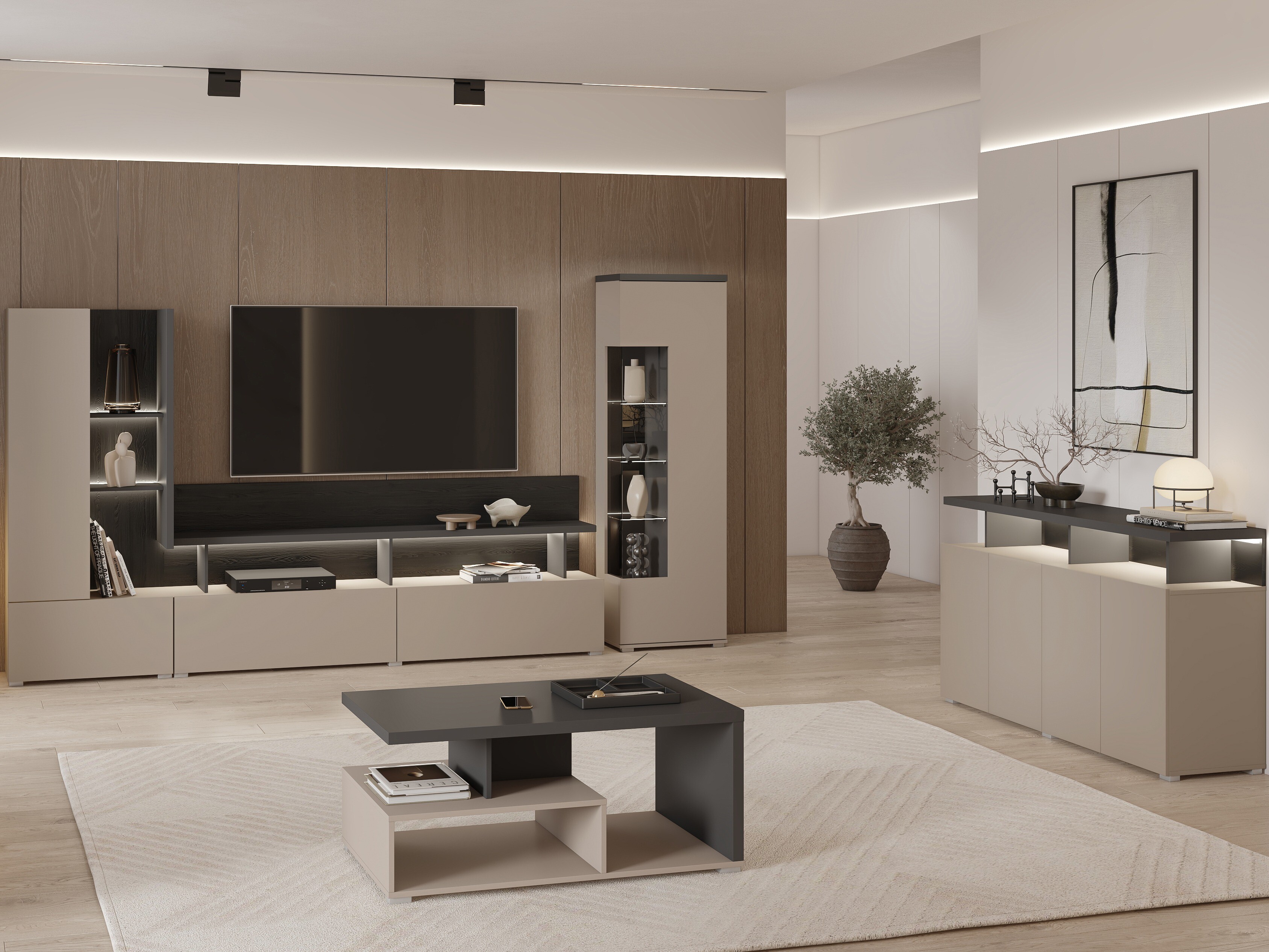 Living room set Virvele 103 (Congo + Anthracite)