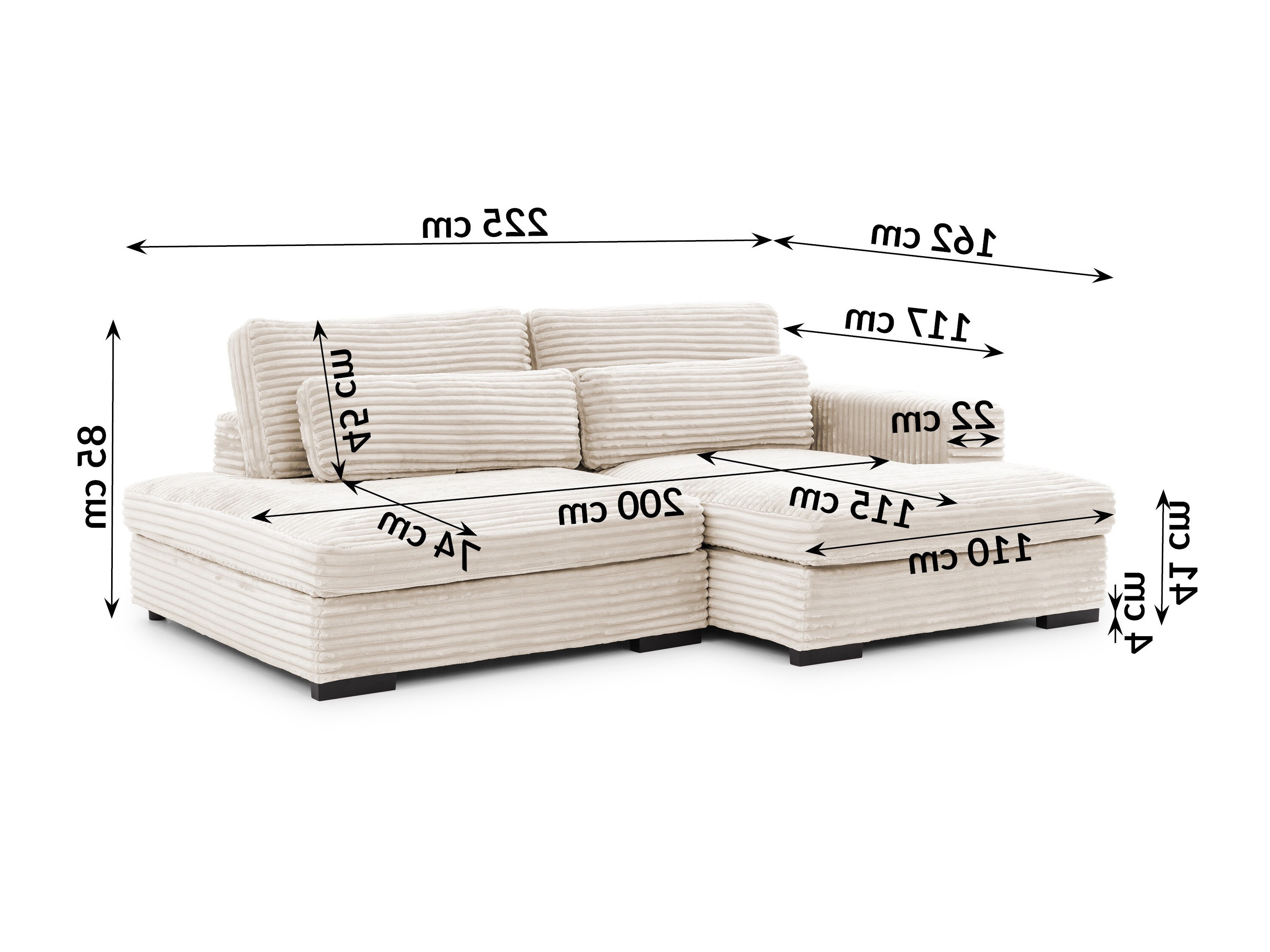 Corner sofa Rocklin 225 (Tilia 01)
