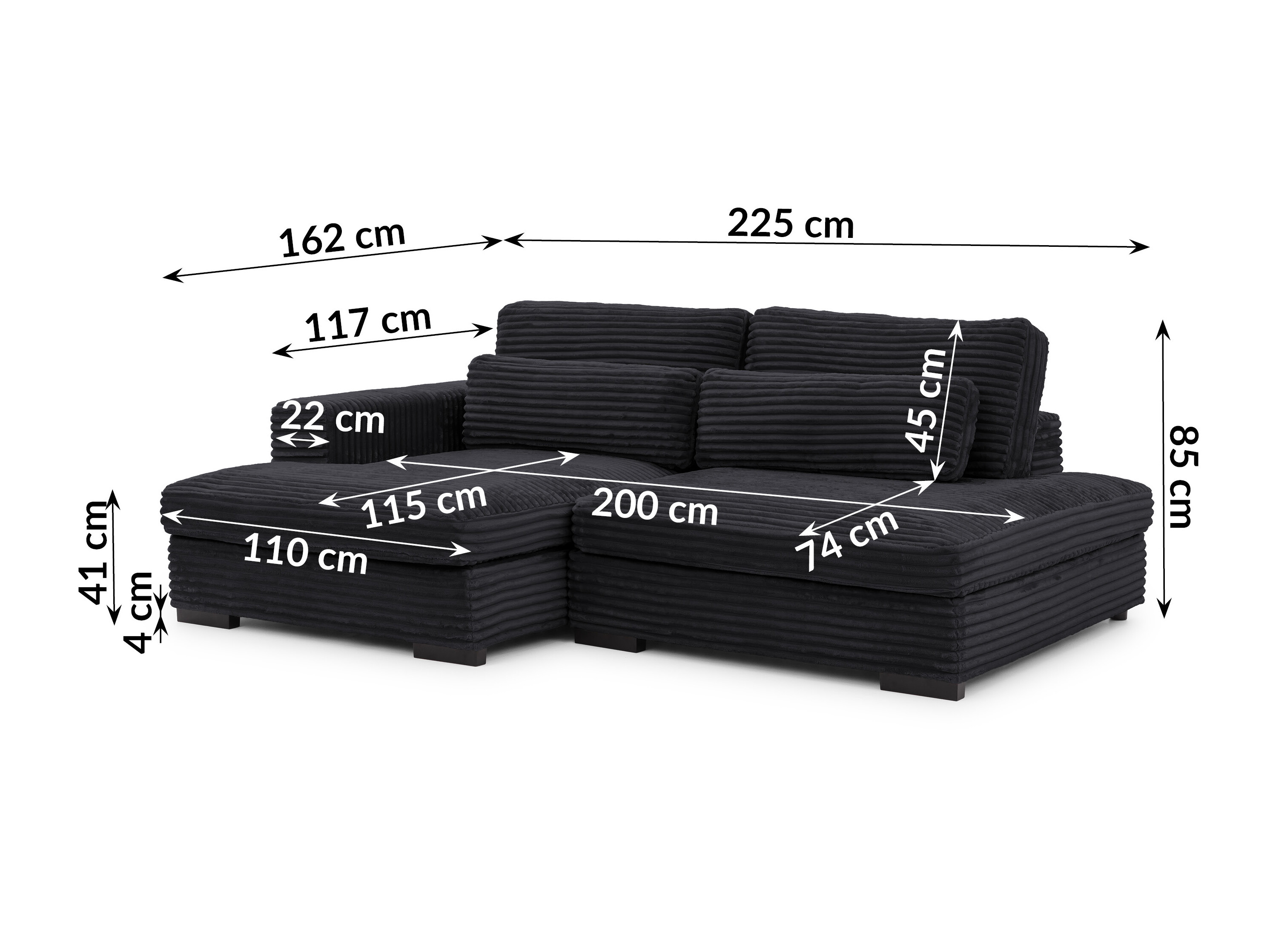 Corner sofa Rocklin 225 (Tilia 100)