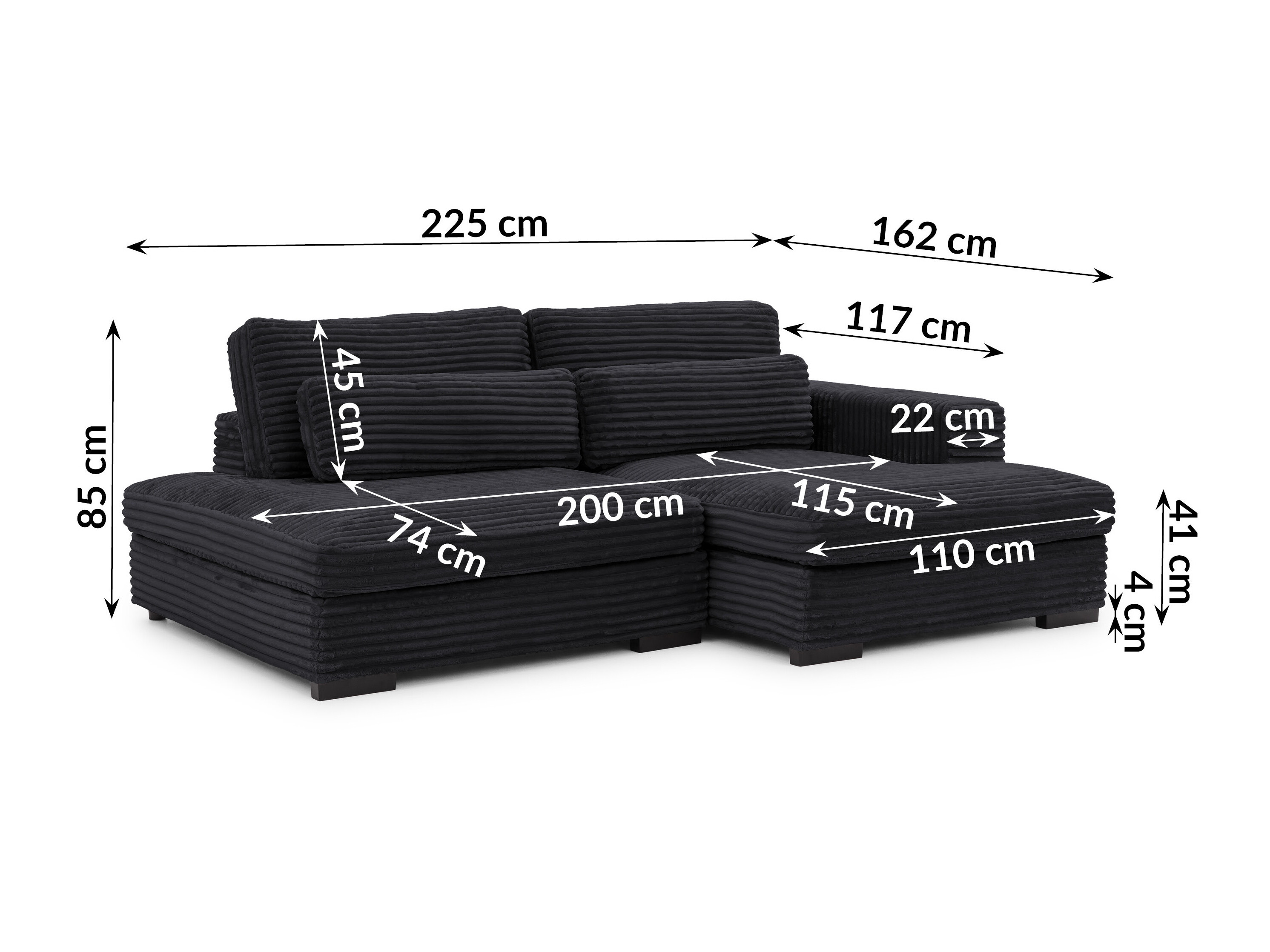 Corner sofa Rocklin 225 (Tilia 100)