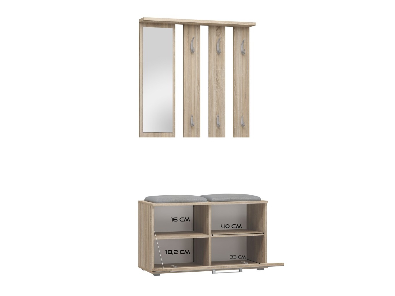 Hallway set Mandeville 396 (Sonoma oak)