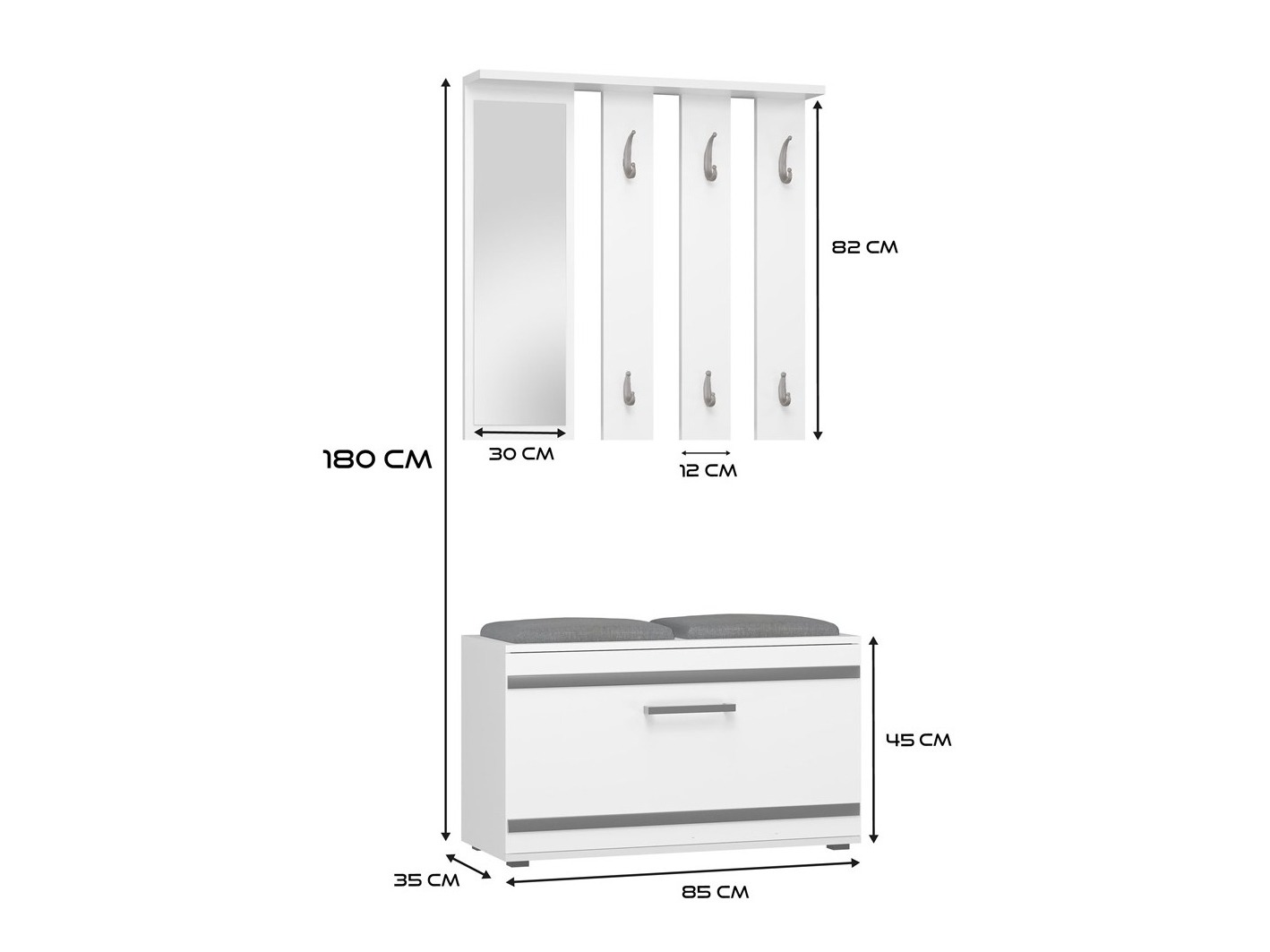 Hallway set Mandeville 396 (White)