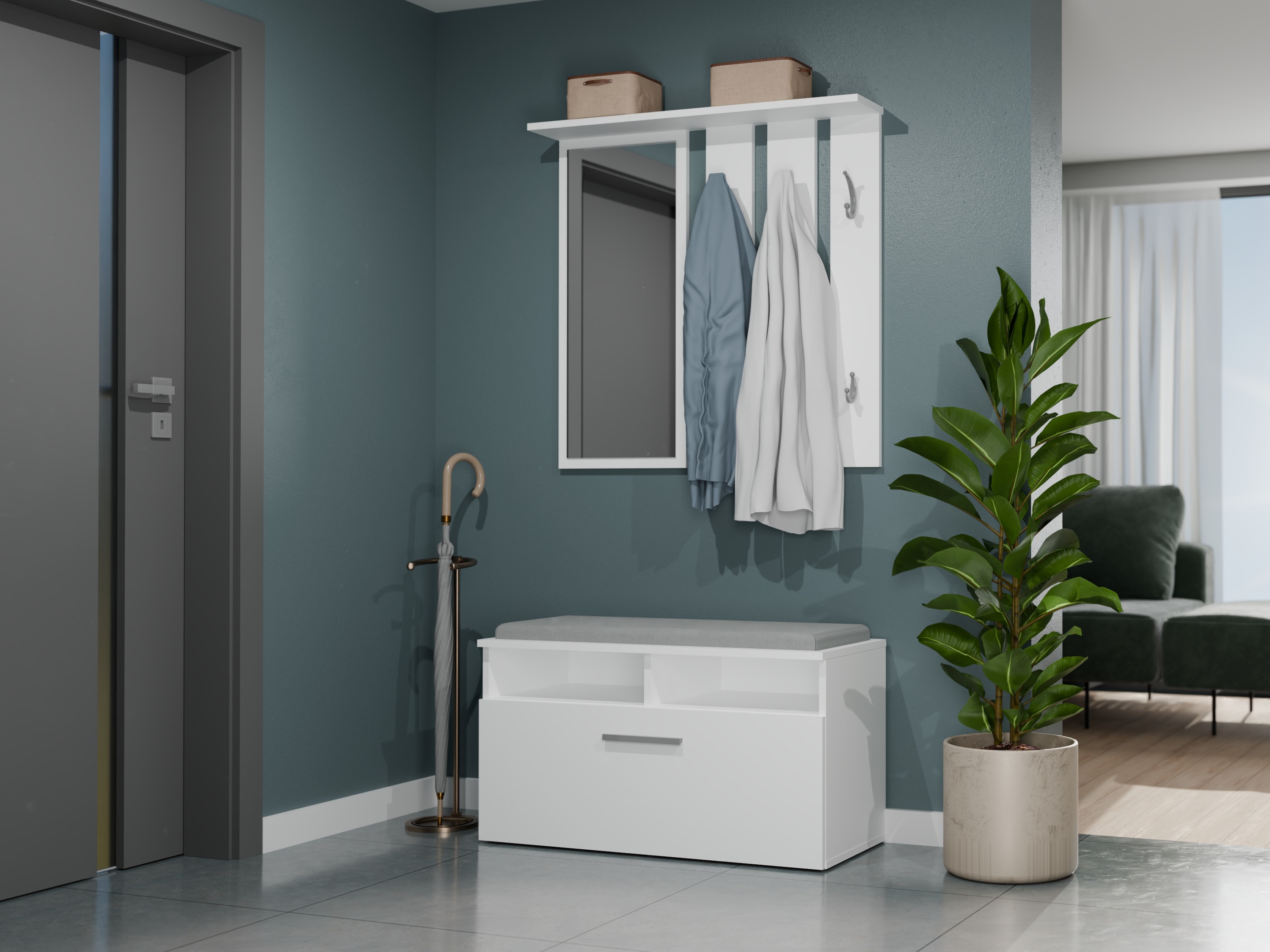 Coat rack Mandeville 397 (White)