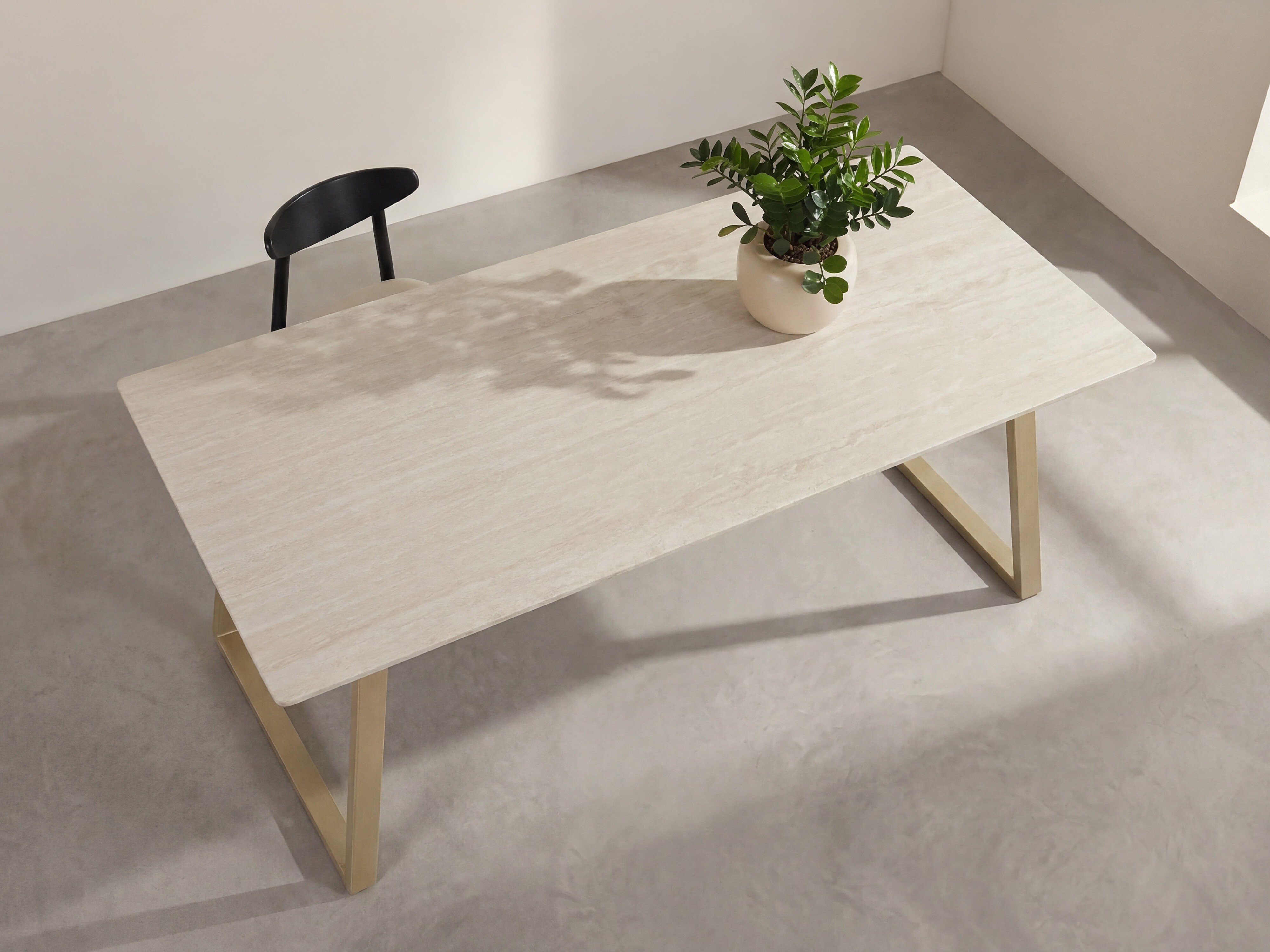 Table Dallas 5355 (Beige + Golden)