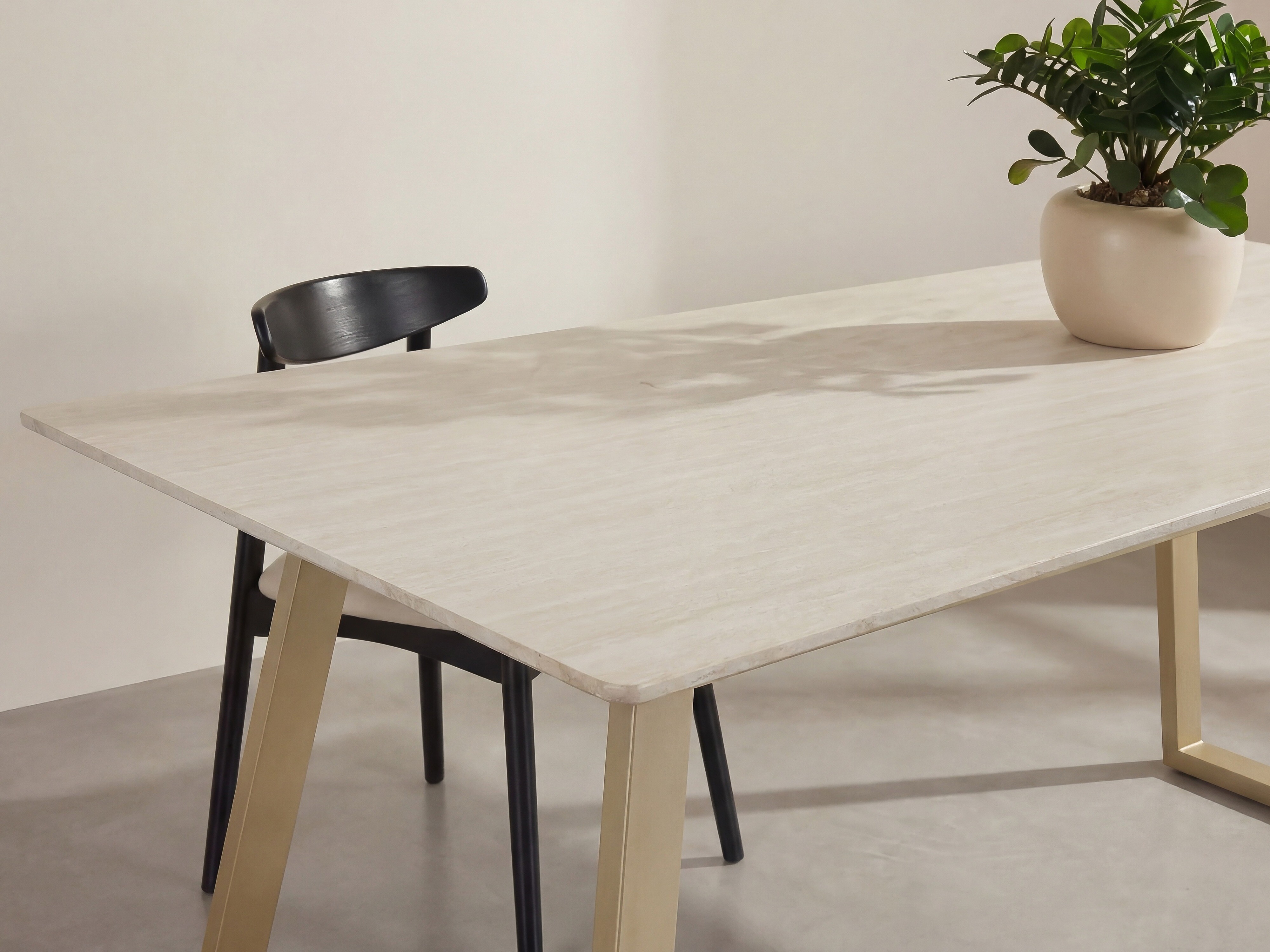 Table Dallas 5355 (Beige + Golden)