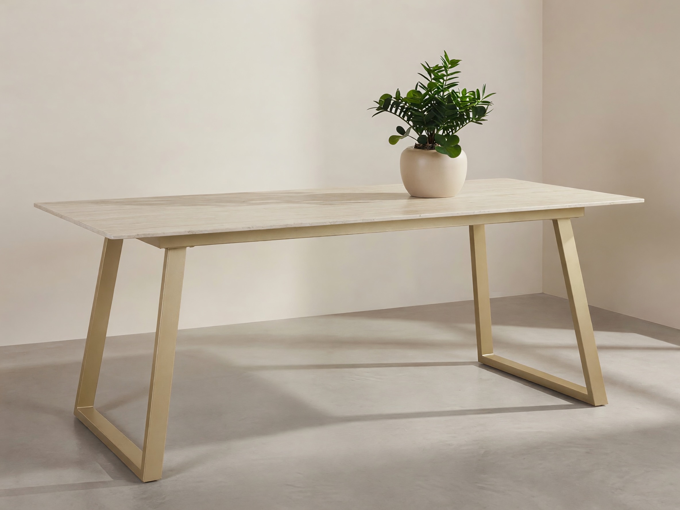 Table Dallas 5355 (Beige + Golden)