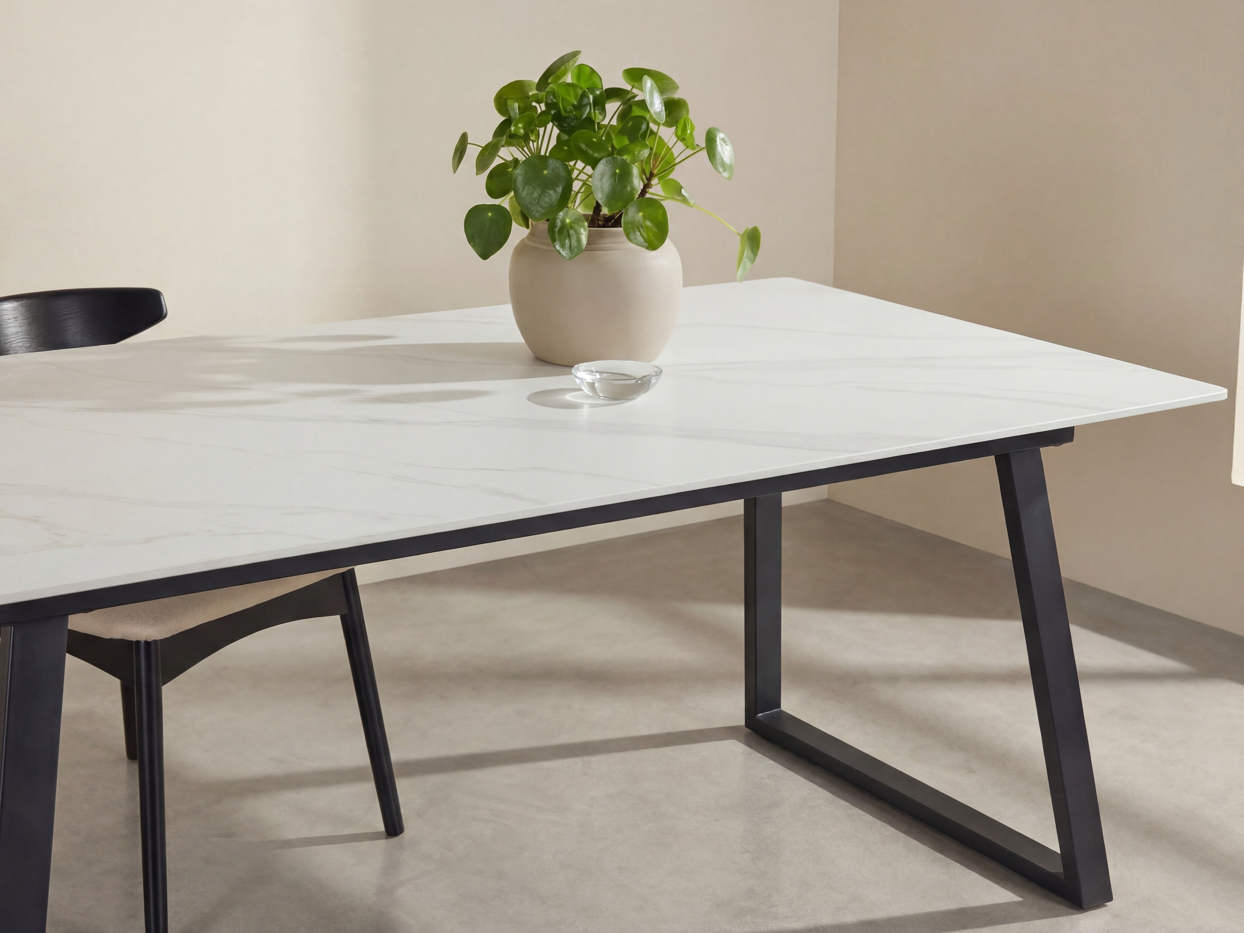 Table Dallas 5355 (White marble + Black)