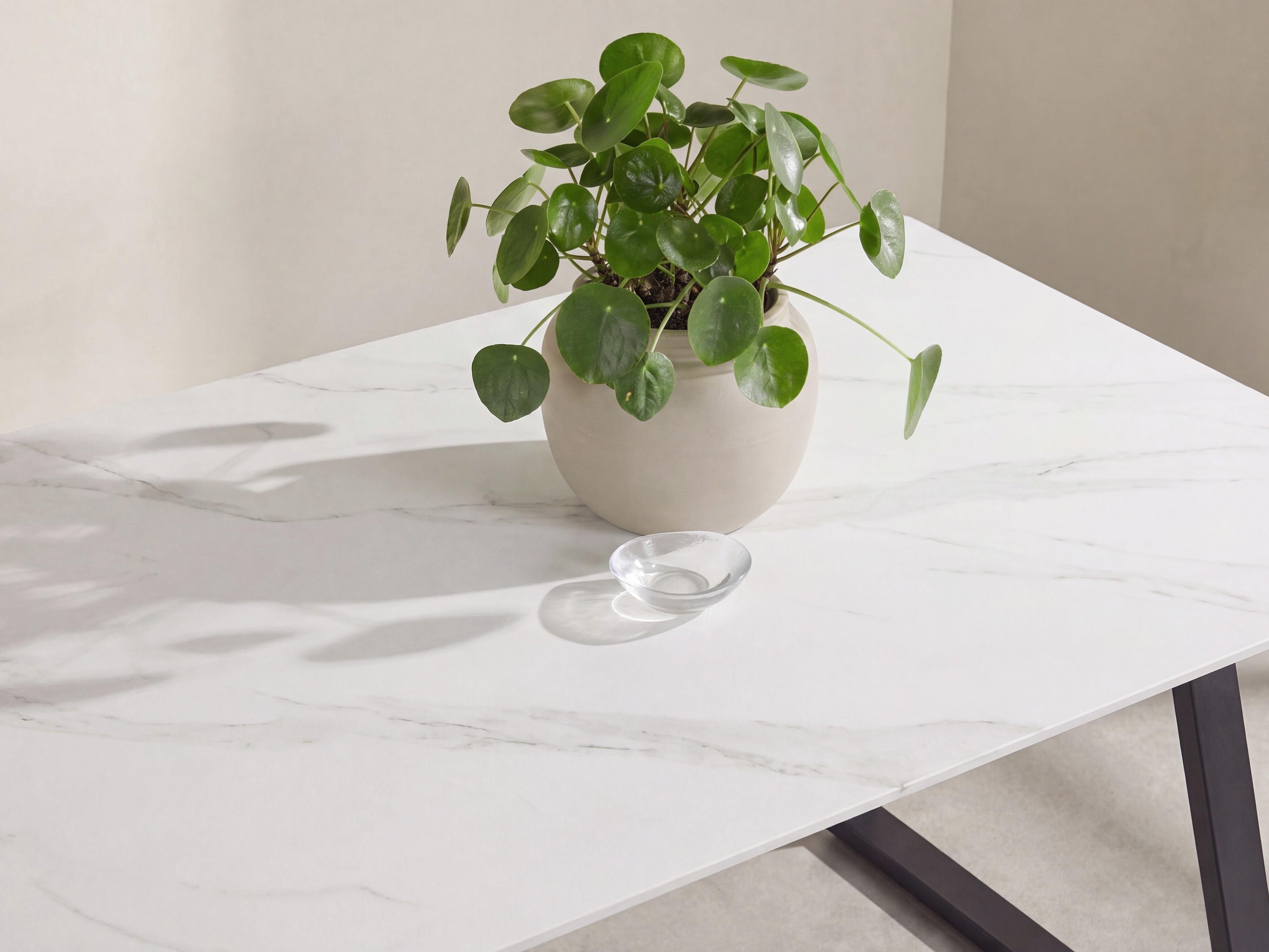Table Dallas 5355 (White marble + Black)