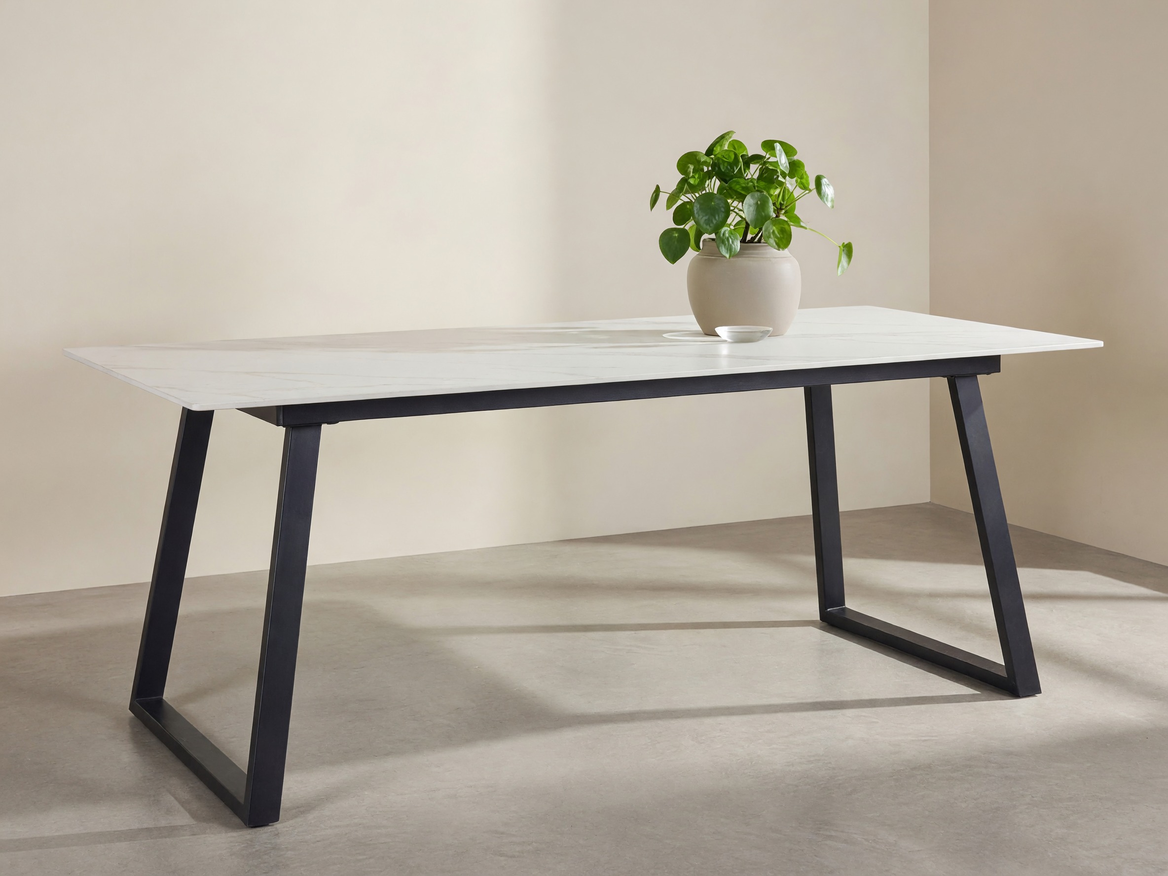 Table Dallas 5355 (White marble + Black)