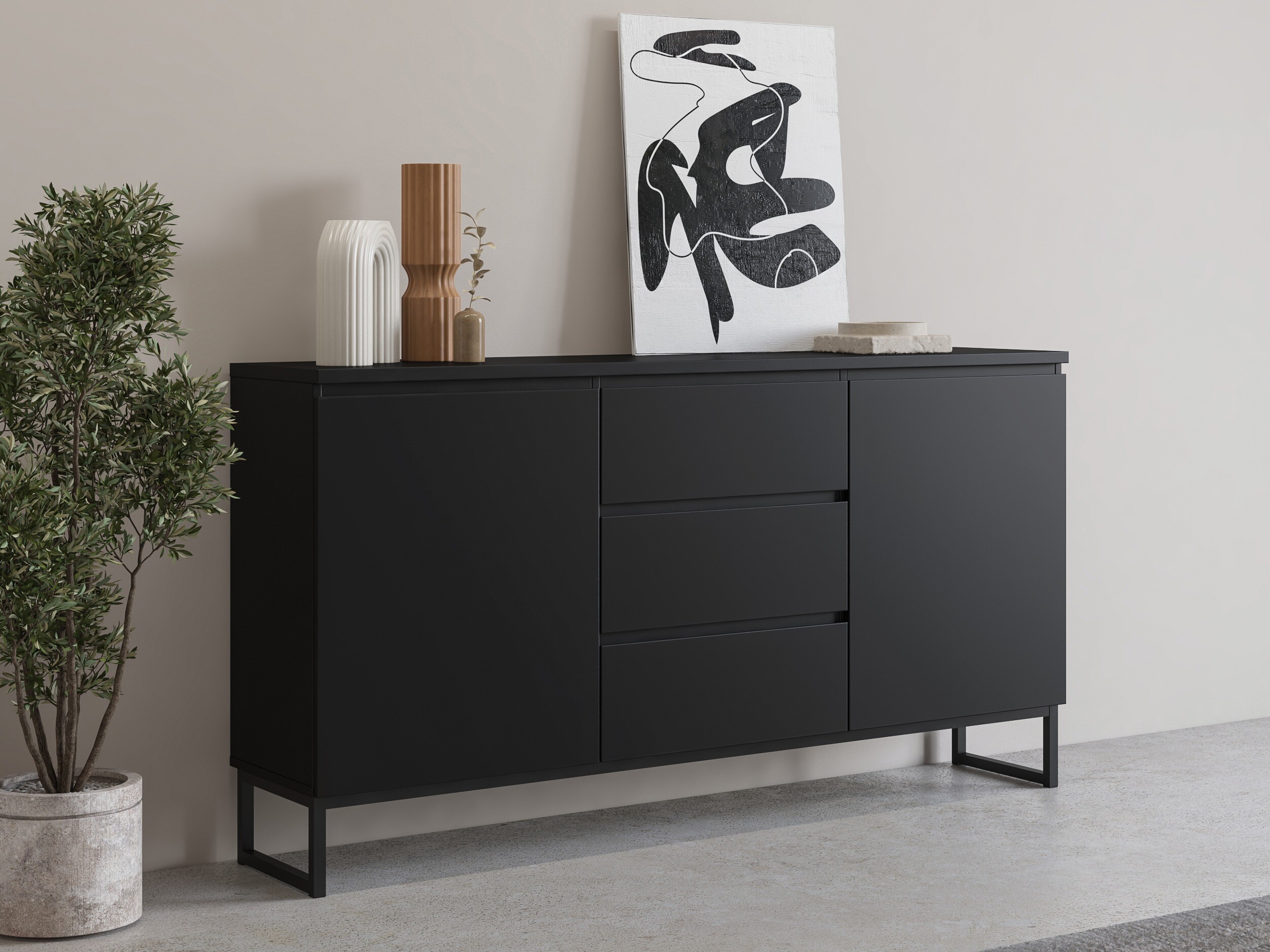 Chest of drawers Velsora 102 (Black)