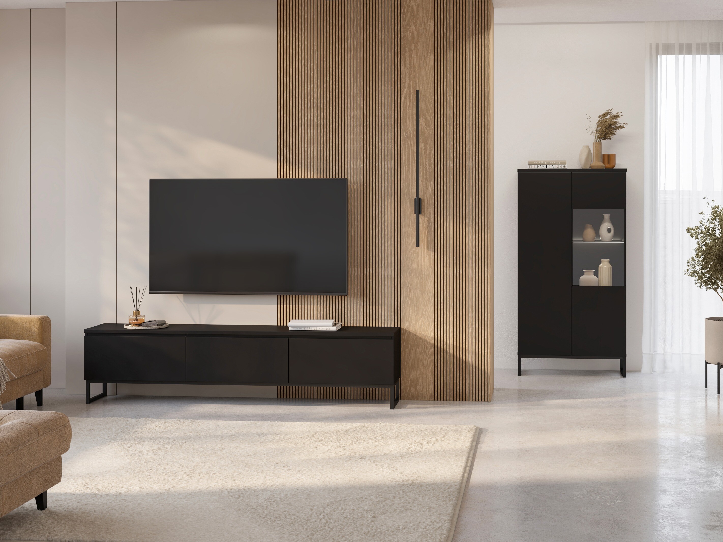 TV stand Velsora 101 (Black)