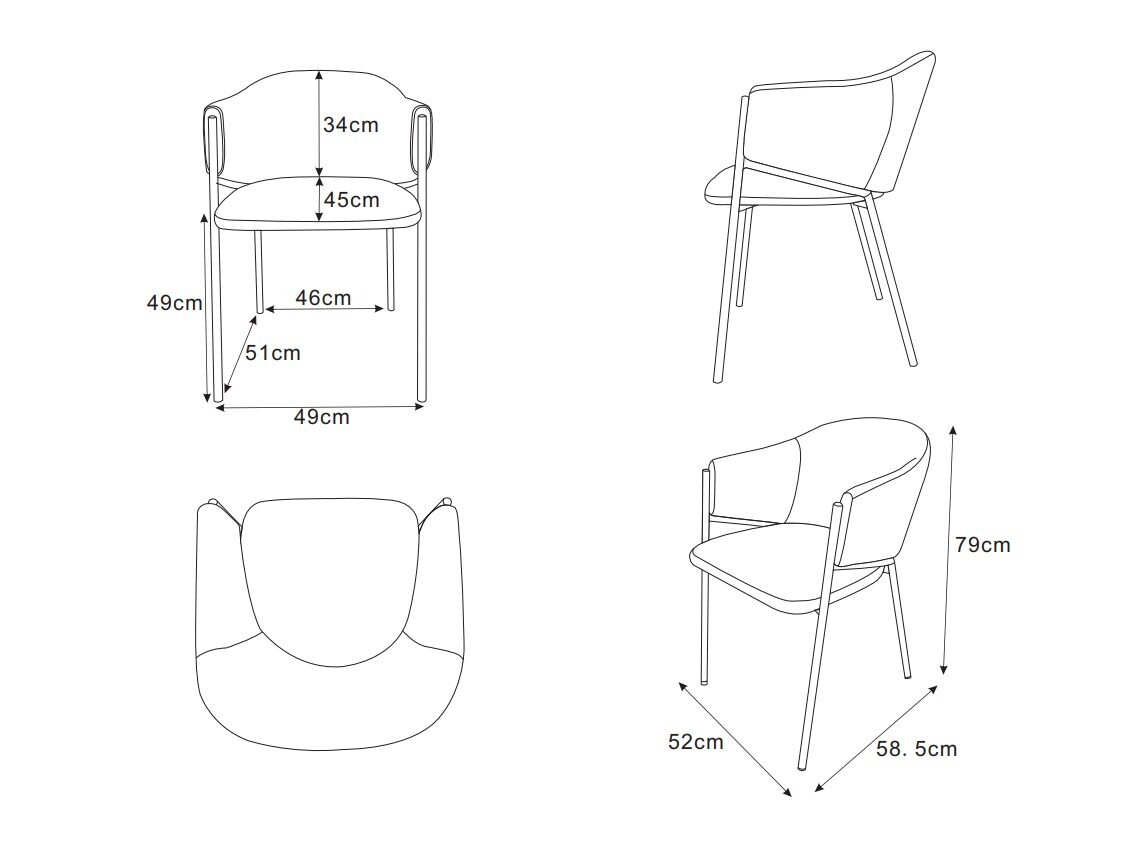 Chair Dallas 5354 (Beige + Black)