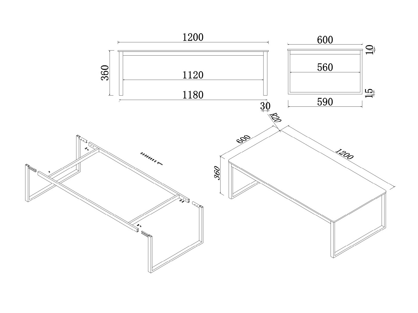 Coffee table Dallas 5356