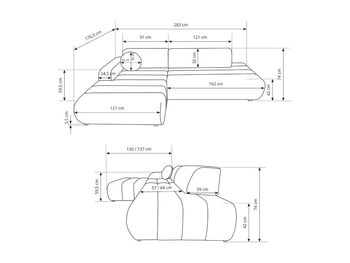 Corner sofa Kingston 212 (Wilma 06)