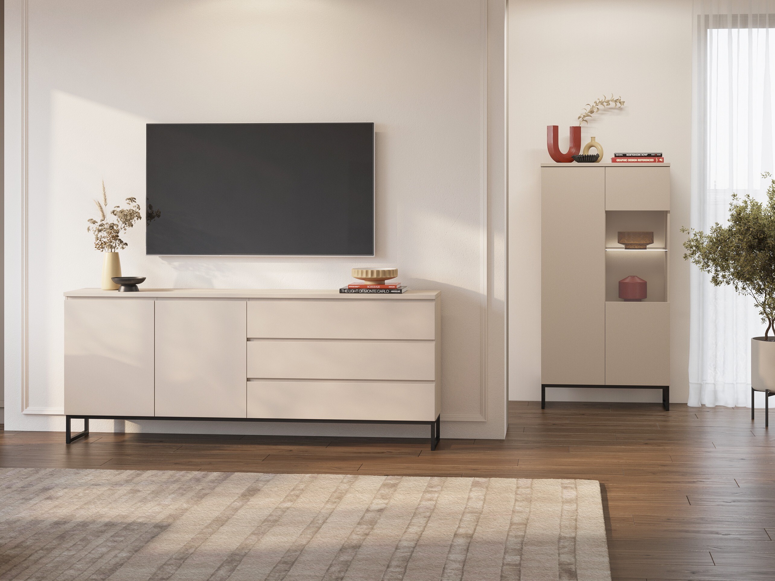 Bookcase Velsora 105 (Cashmere)