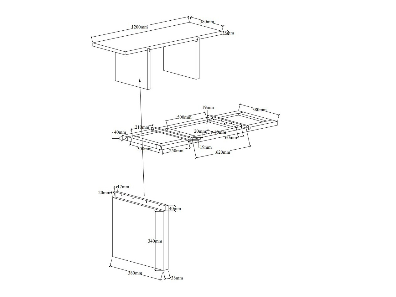 Coffee table Dallas 5351 (Black)