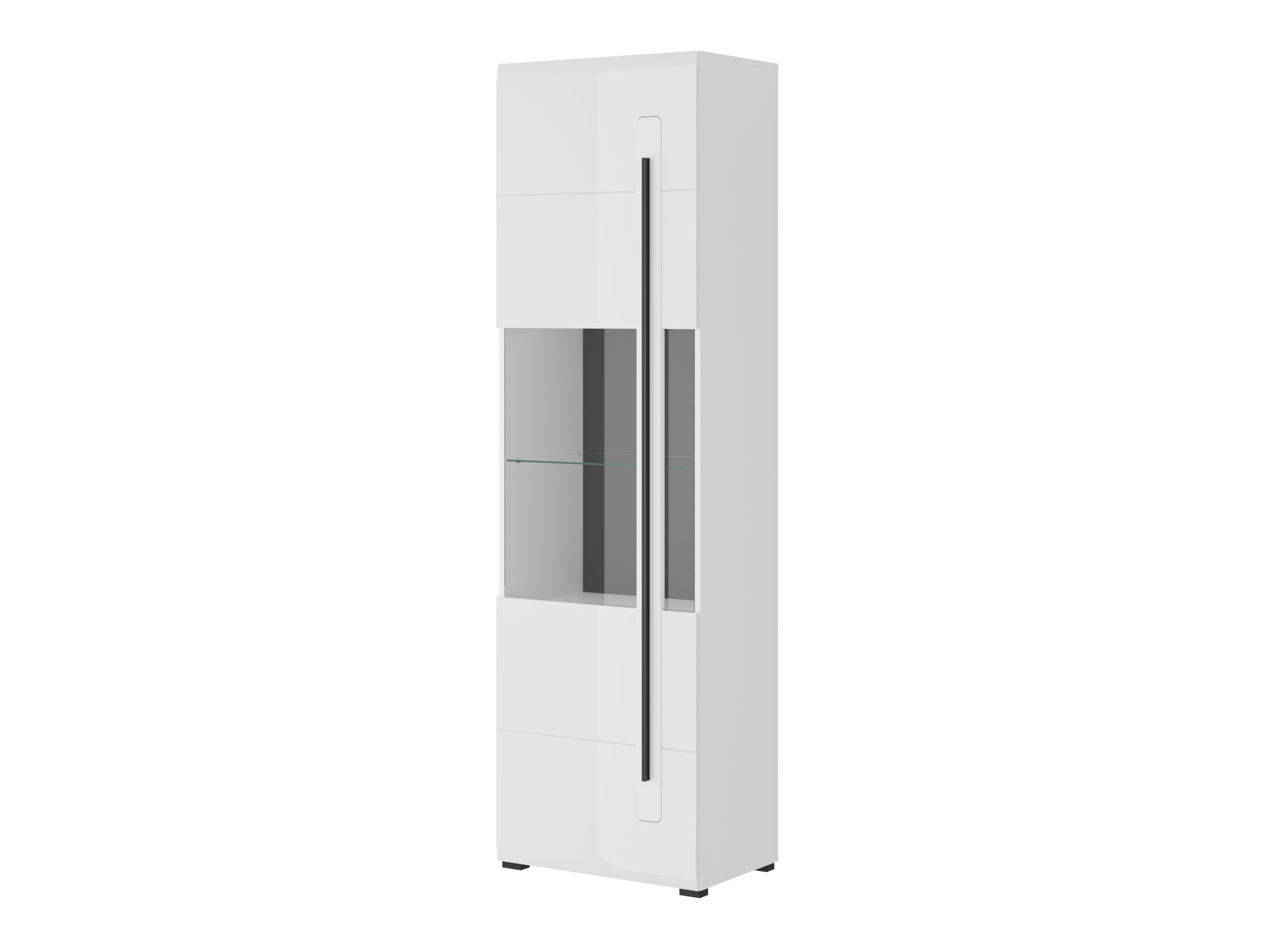 Bookcase Ophsalu 110 (White + Glossy white)