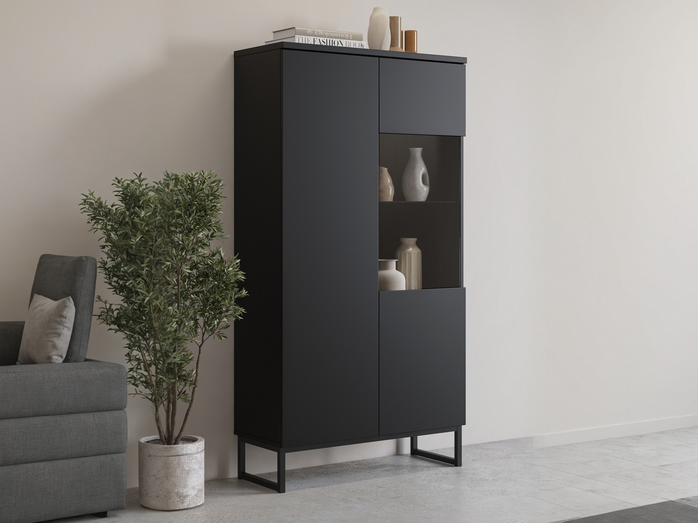 Bookcase Velsora 105 (Black)