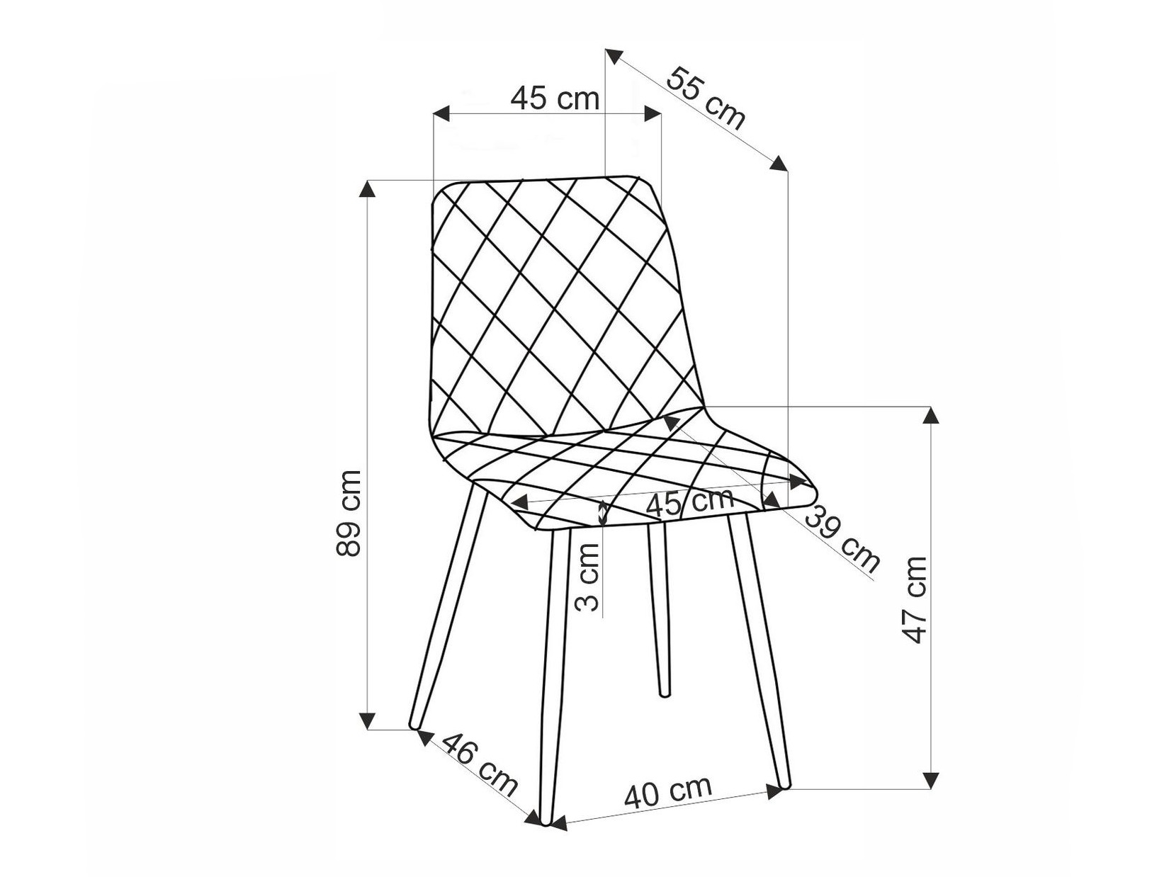 Chair Houston 1731 (Brown + Black)