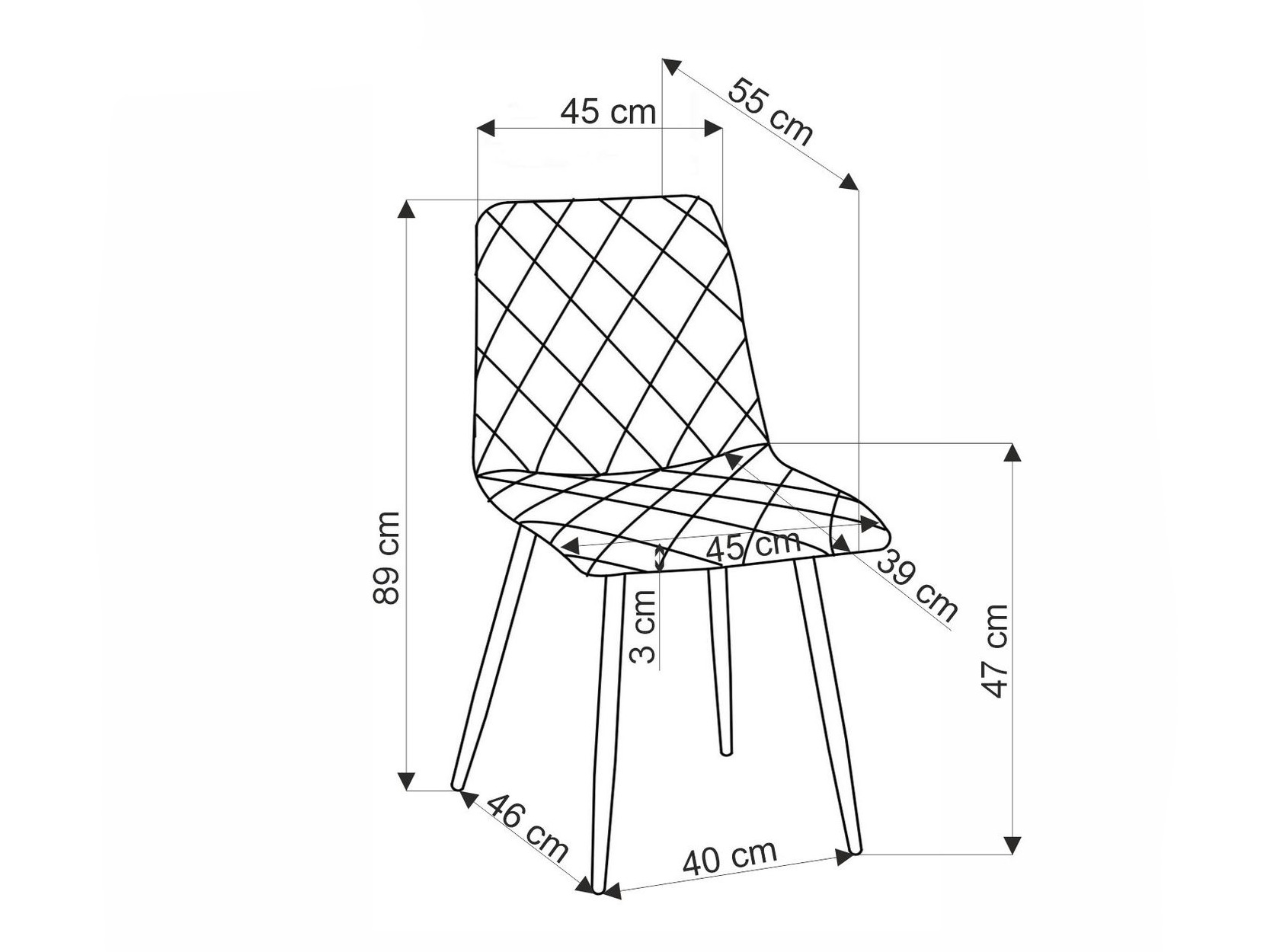 Chair Houston 1731 (Grey + Light wood)