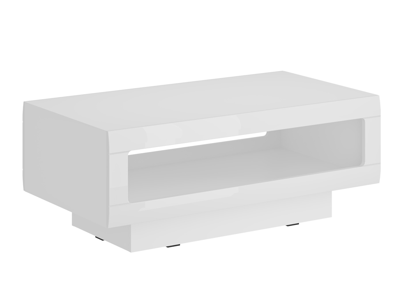 Coffee table Ophsalu 102 (White + Glossy white)