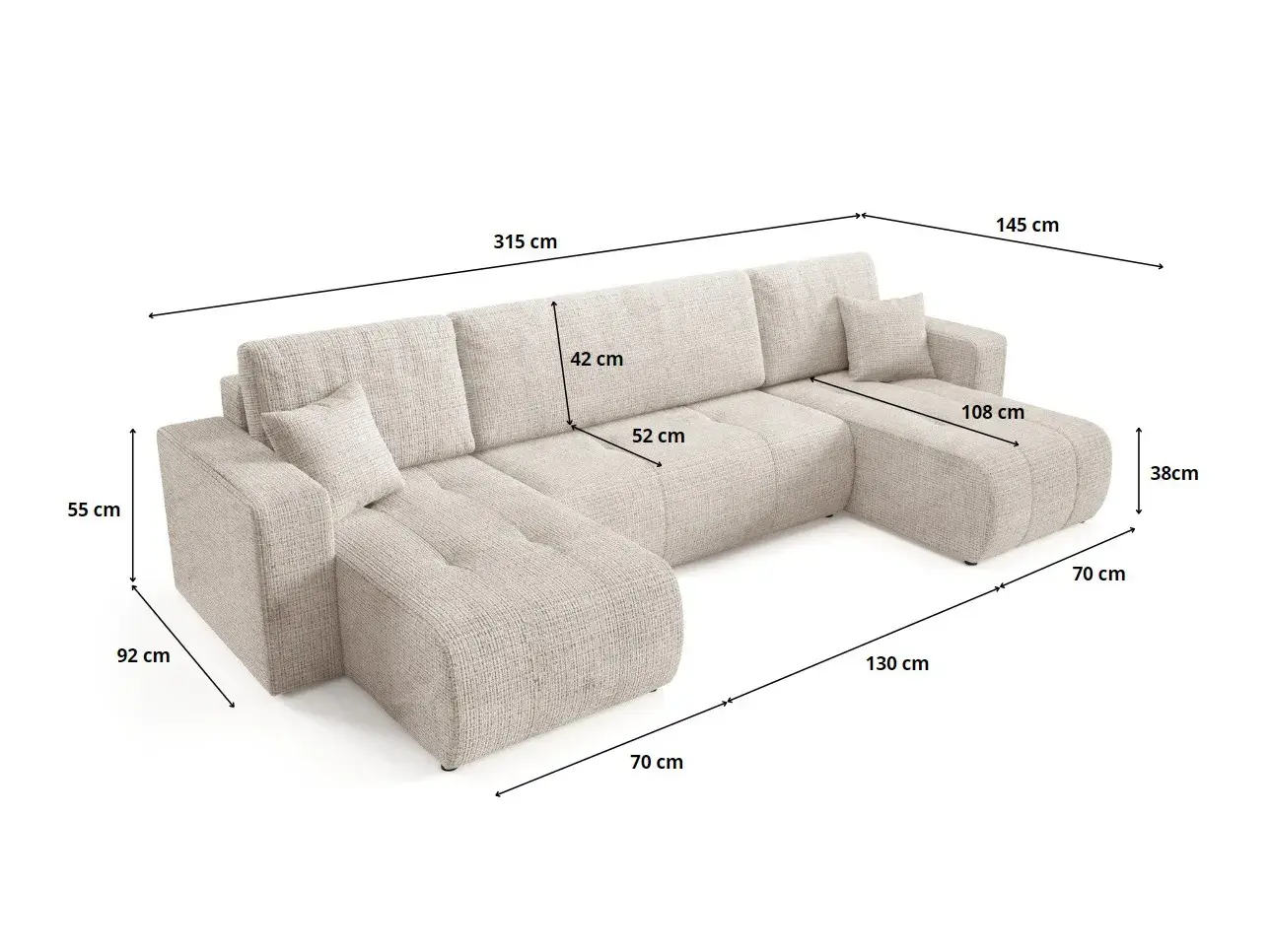 Corner sofa Franklin 187 (Aragon 39)