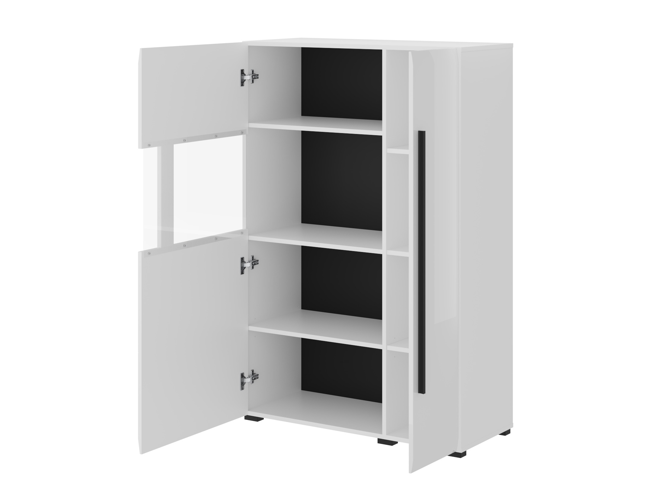 Living room set Ophsalu 111 (White + Glossy white)