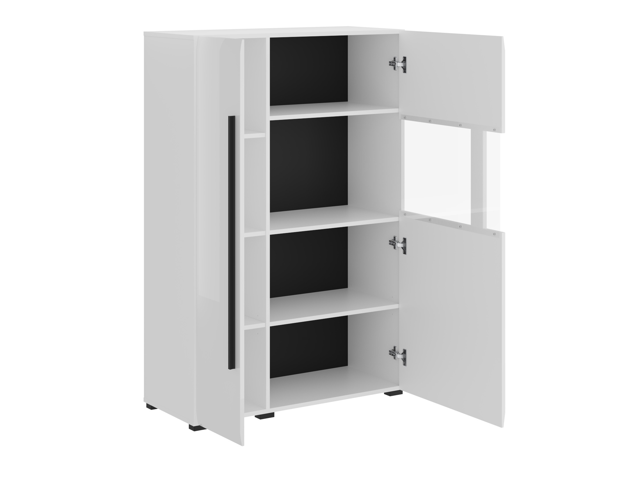 Living room set Ophsalu 112 (White + Glossy white)