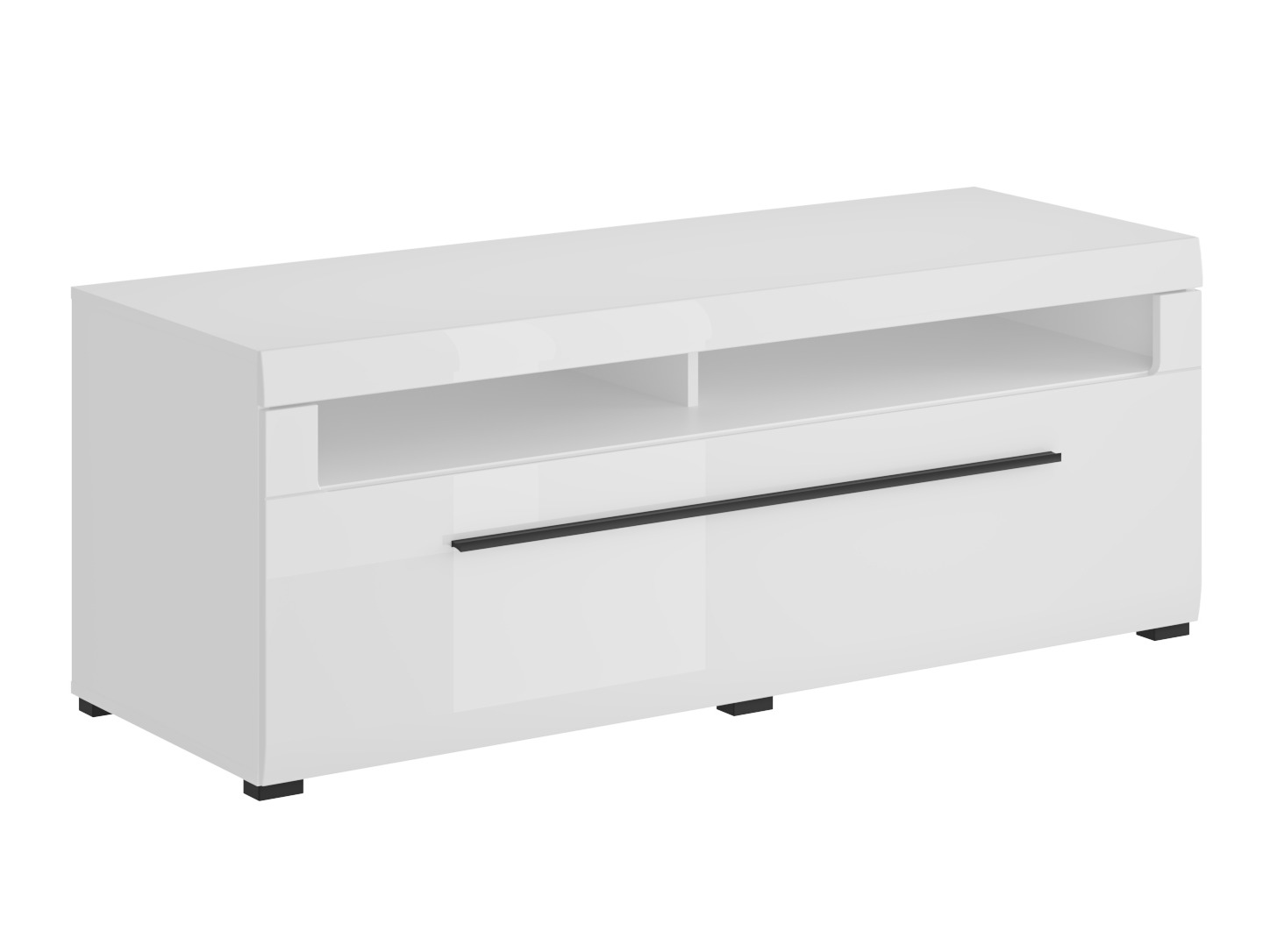 TV stand Ophsalu 103 (White + Glossy white)